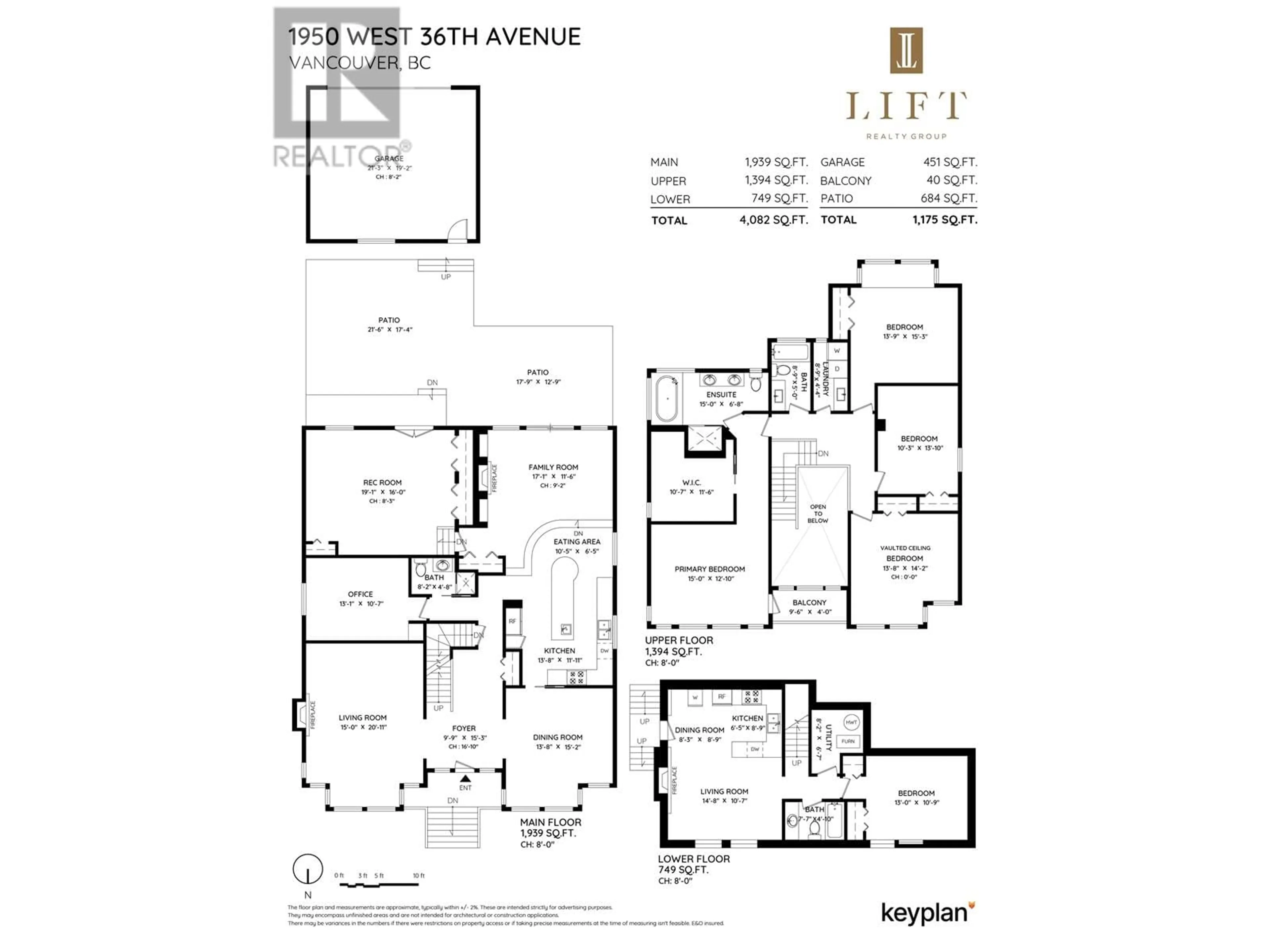 Floor plan for 1950 W 36TH AVENUE, Vancouver British Columbia V6M1K8