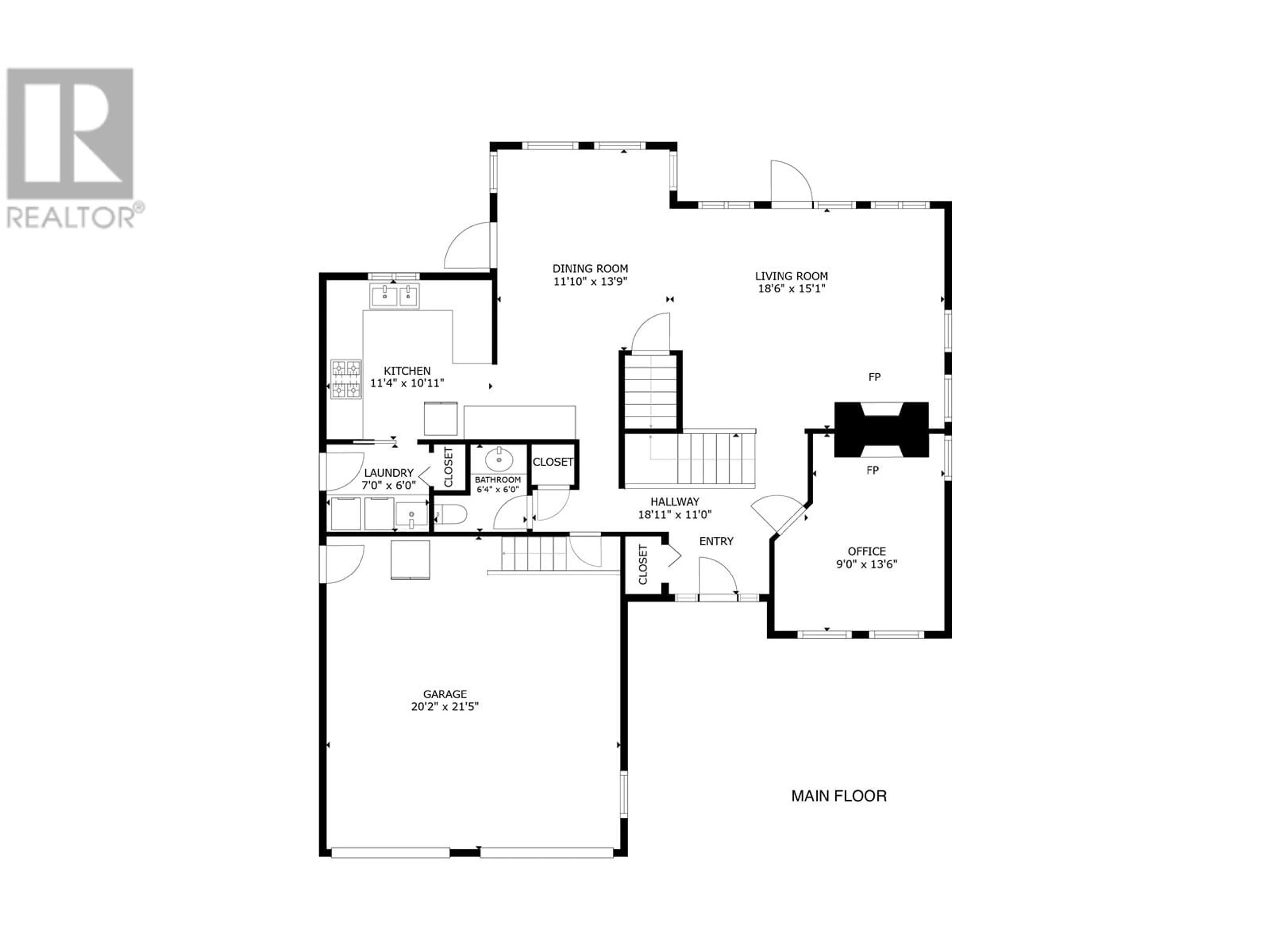 Floor plan for 11035 86A STREET, Fort St. John British Columbia V1J0A6