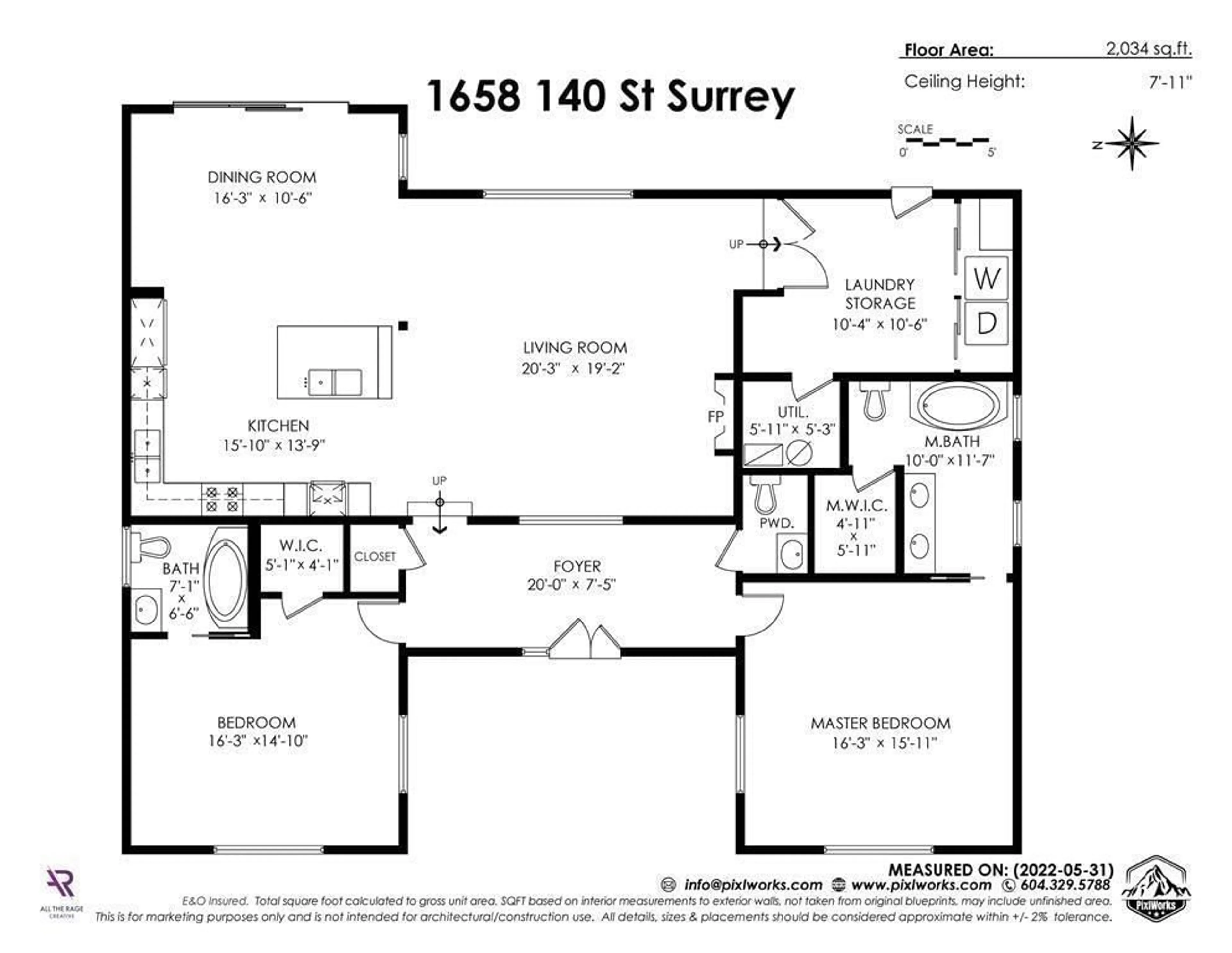 Floor plan for 1658 140 STREET, Surrey British Columbia V4A4G9