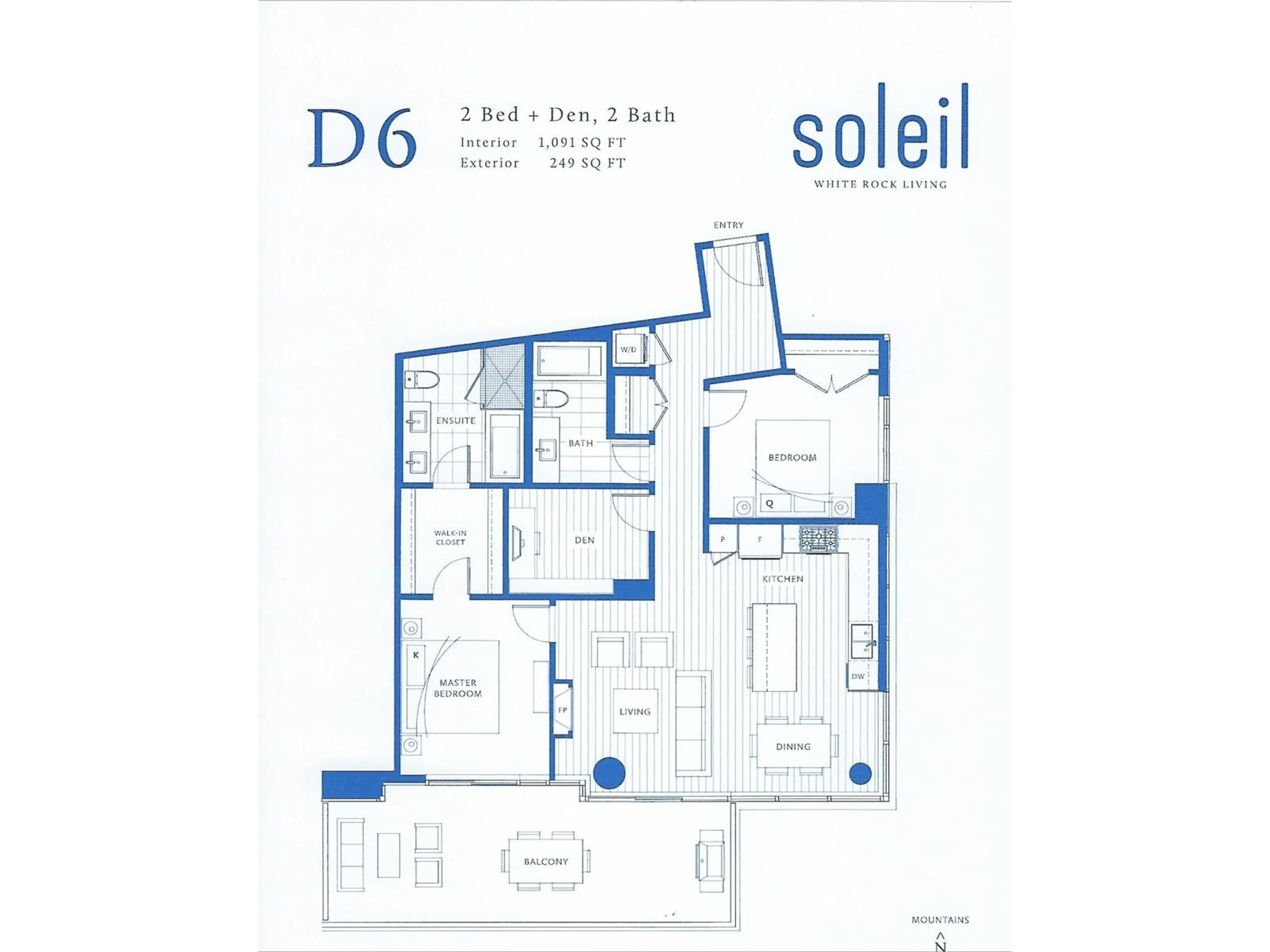 Floor plan for 2304 1588 JOHNSTON STREET, White Rock British Columbia V3S9X2