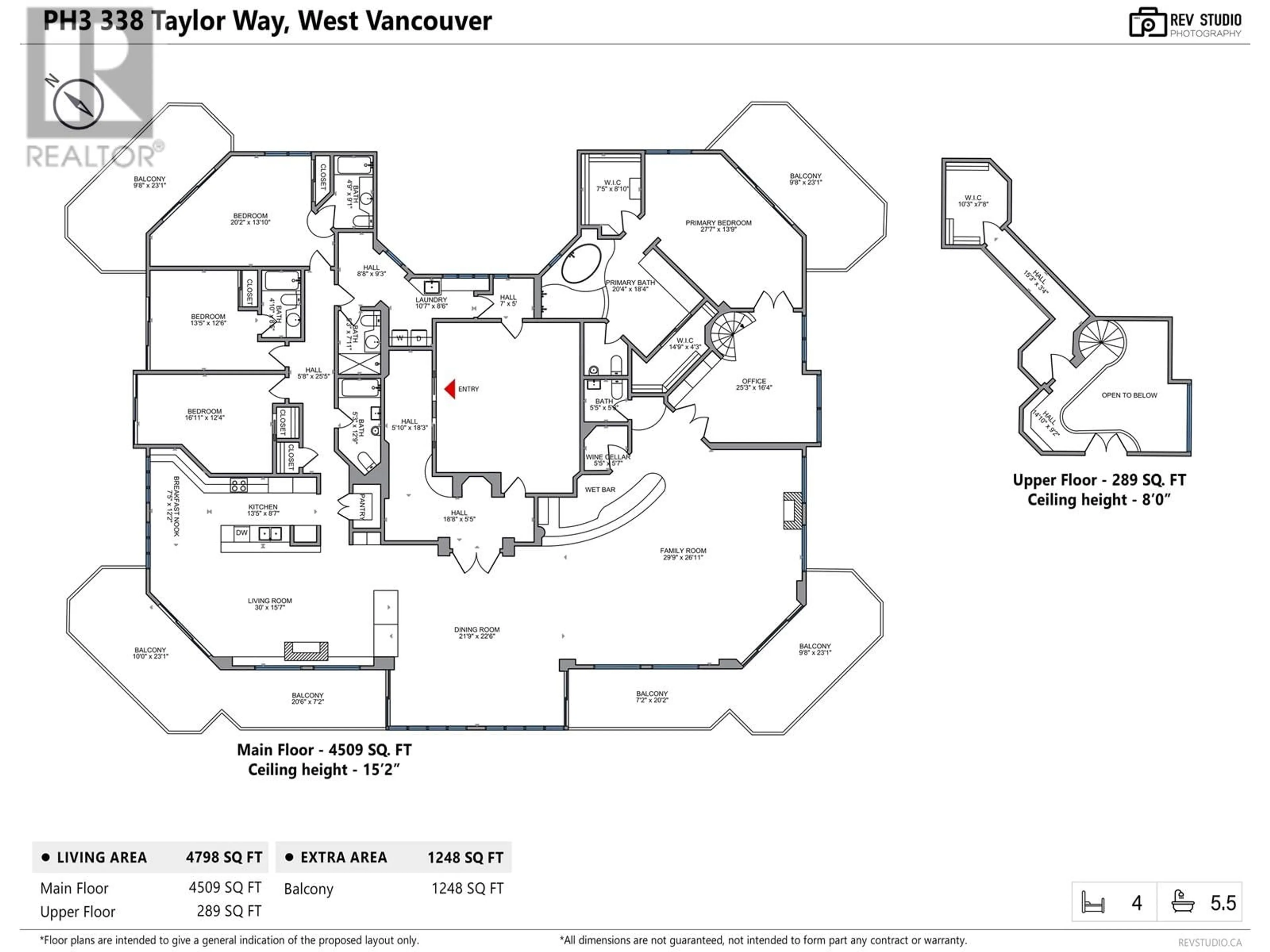 Floor plan for PH3 338 TAYLOR WAY, West Vancouver British Columbia V7T2Y1