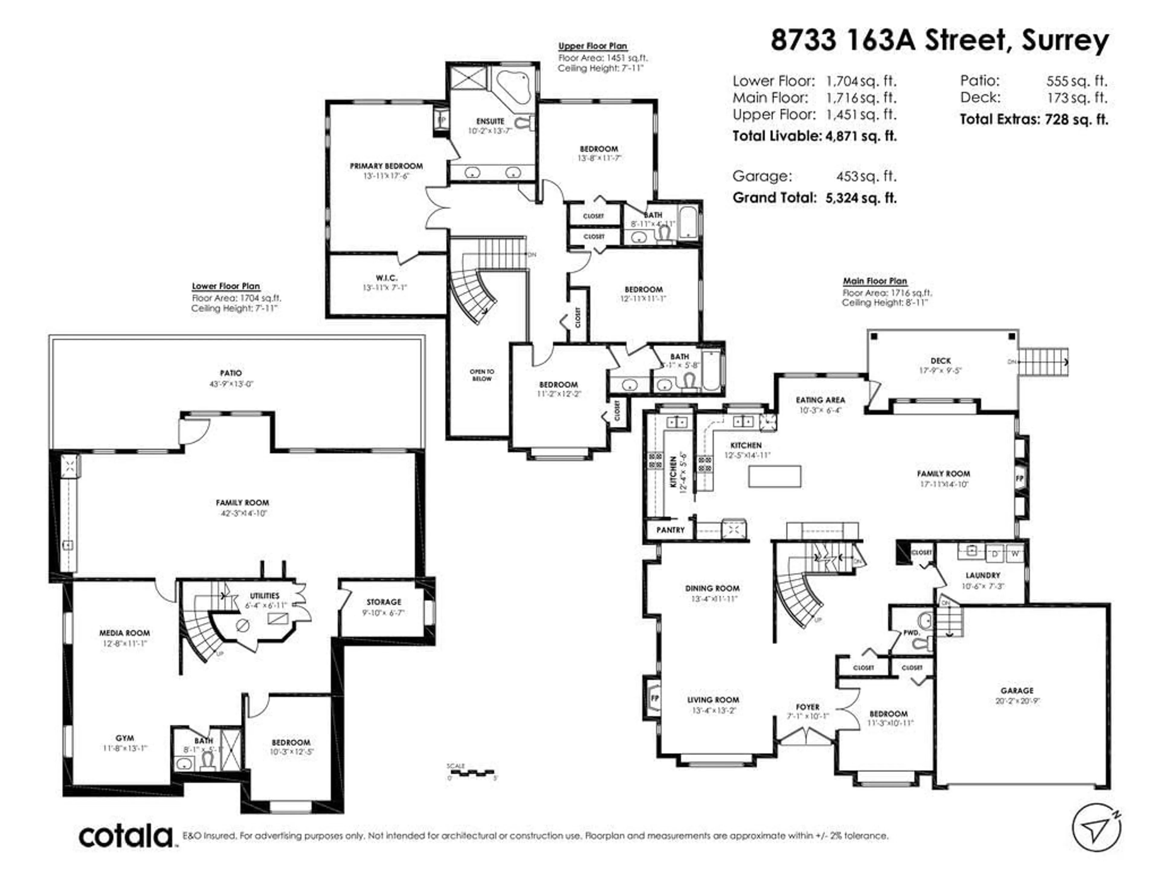 Floor plan for 8733 163A STREET, Surrey British Columbia V4N1C3