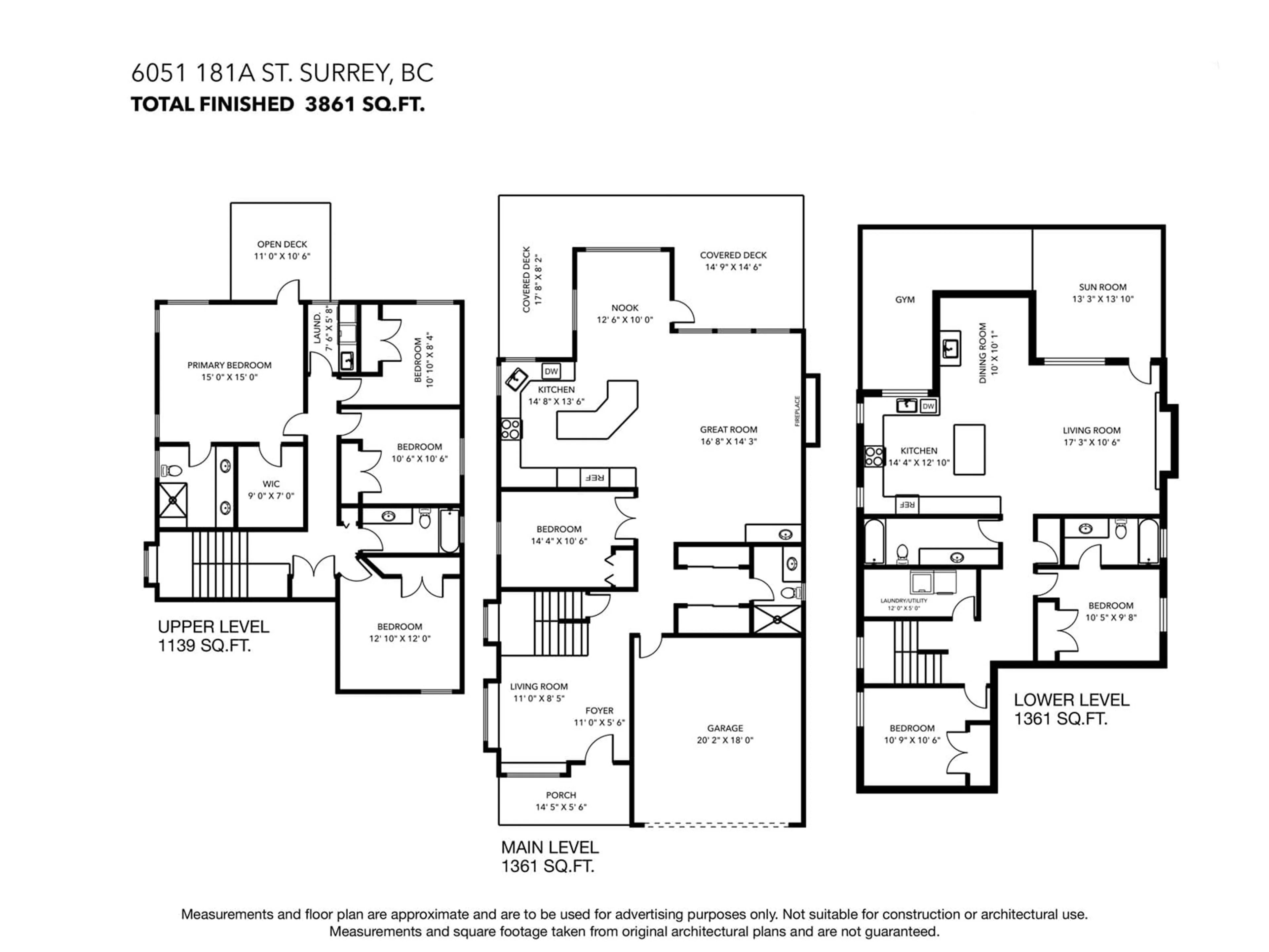 Floor plan for 6051 181A STREET, Surrey British Columbia V3S4M1