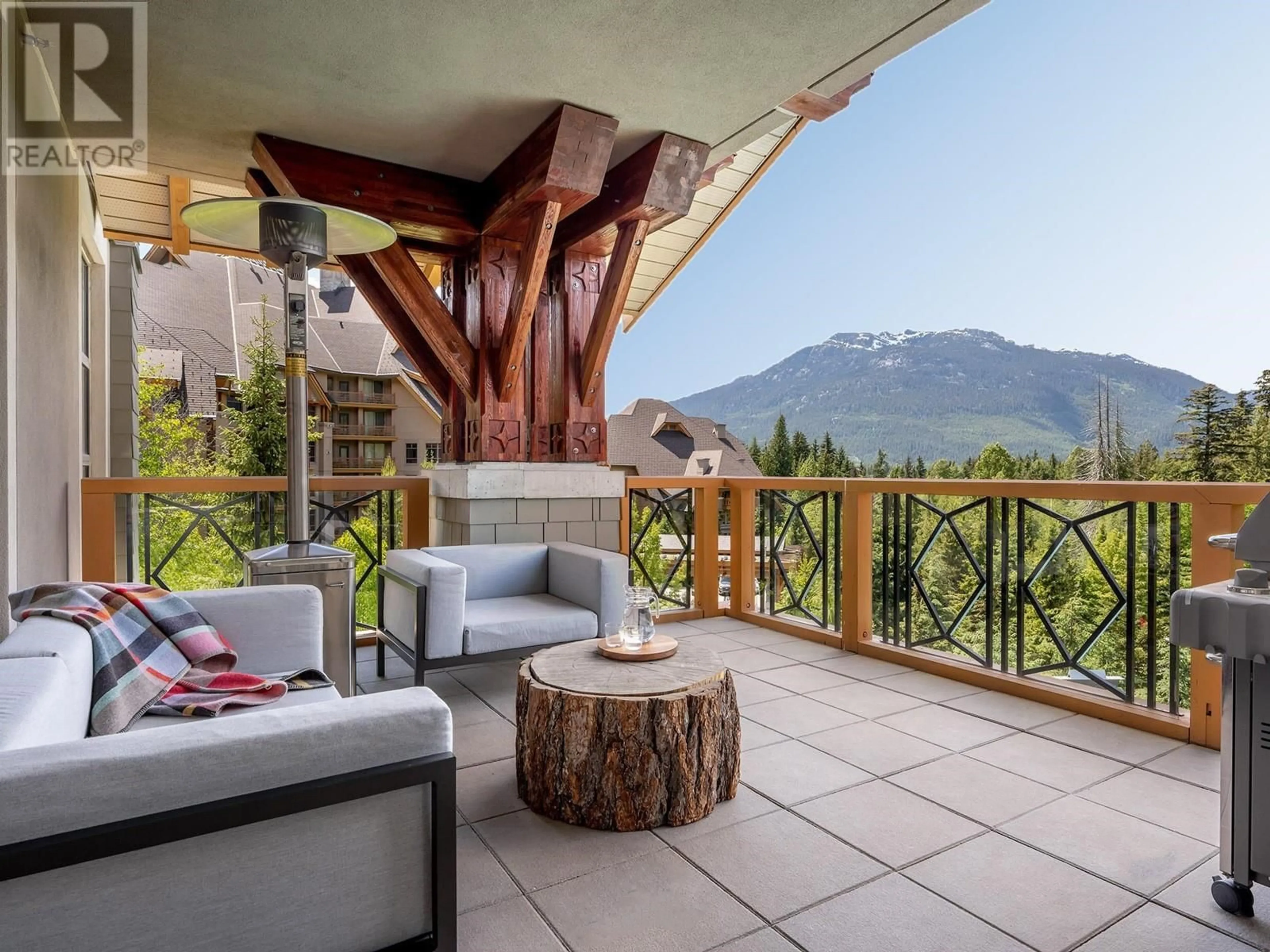 Balcony in the apartment, the view of mountain for 43 4617 BLACKCOMB WAY, Whistler British Columbia V8E0Y4