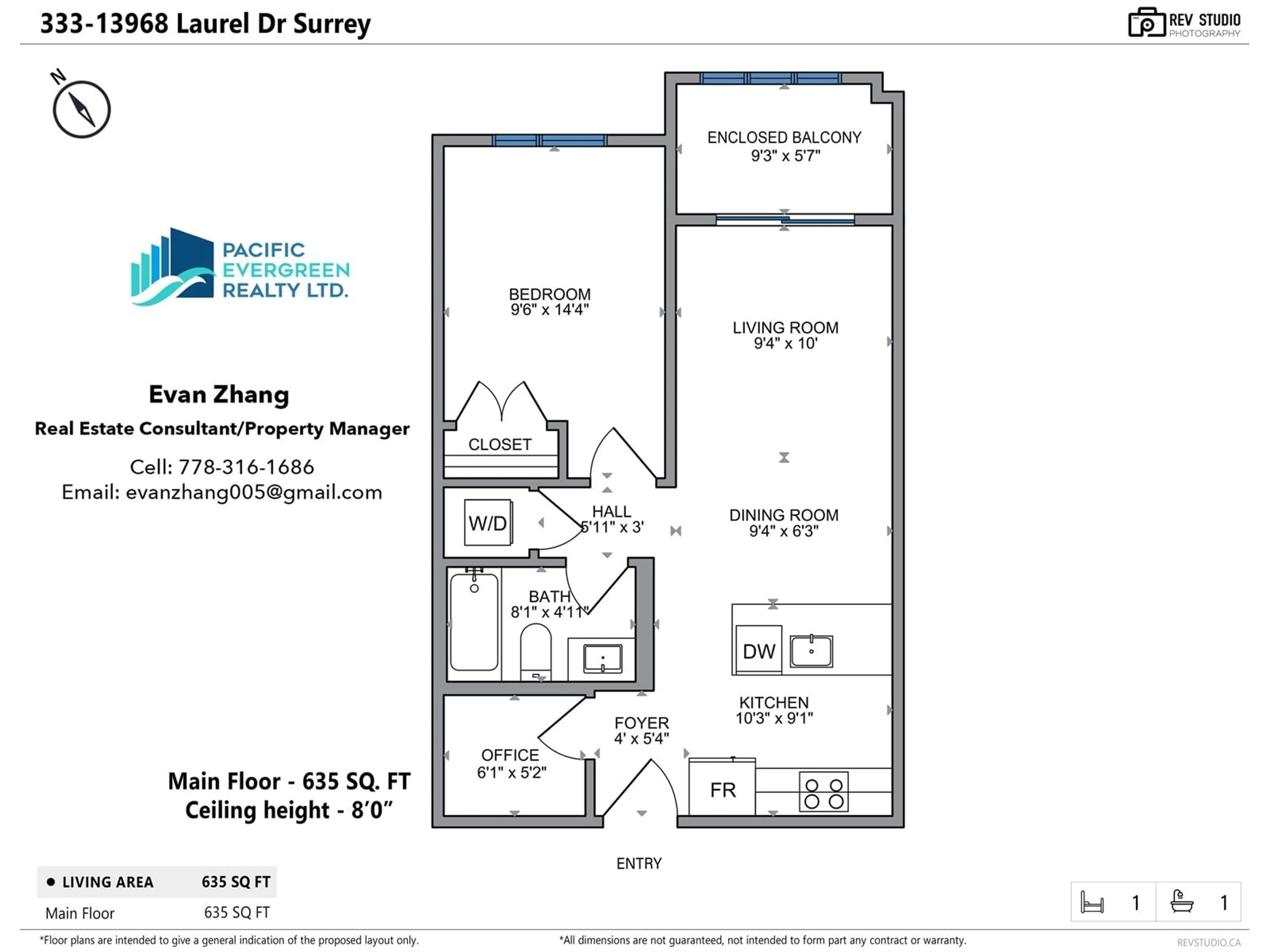 Floor plan for 333 13968 LAUREL DRIVE, Surrey British Columbia V3T0S9