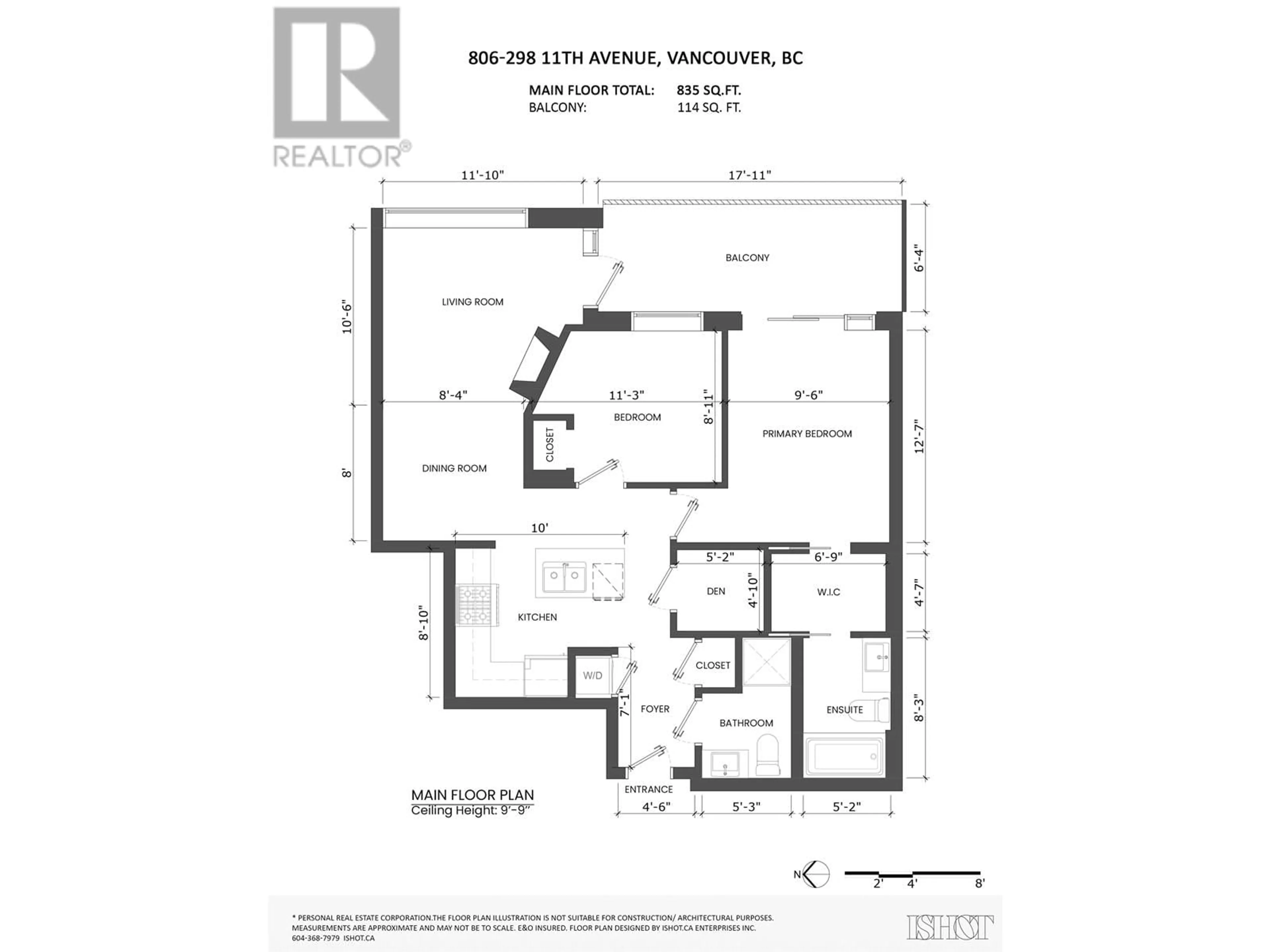 Floor plan for 806 298 E 11TH AVENUE, Vancouver British Columbia V5T0A2