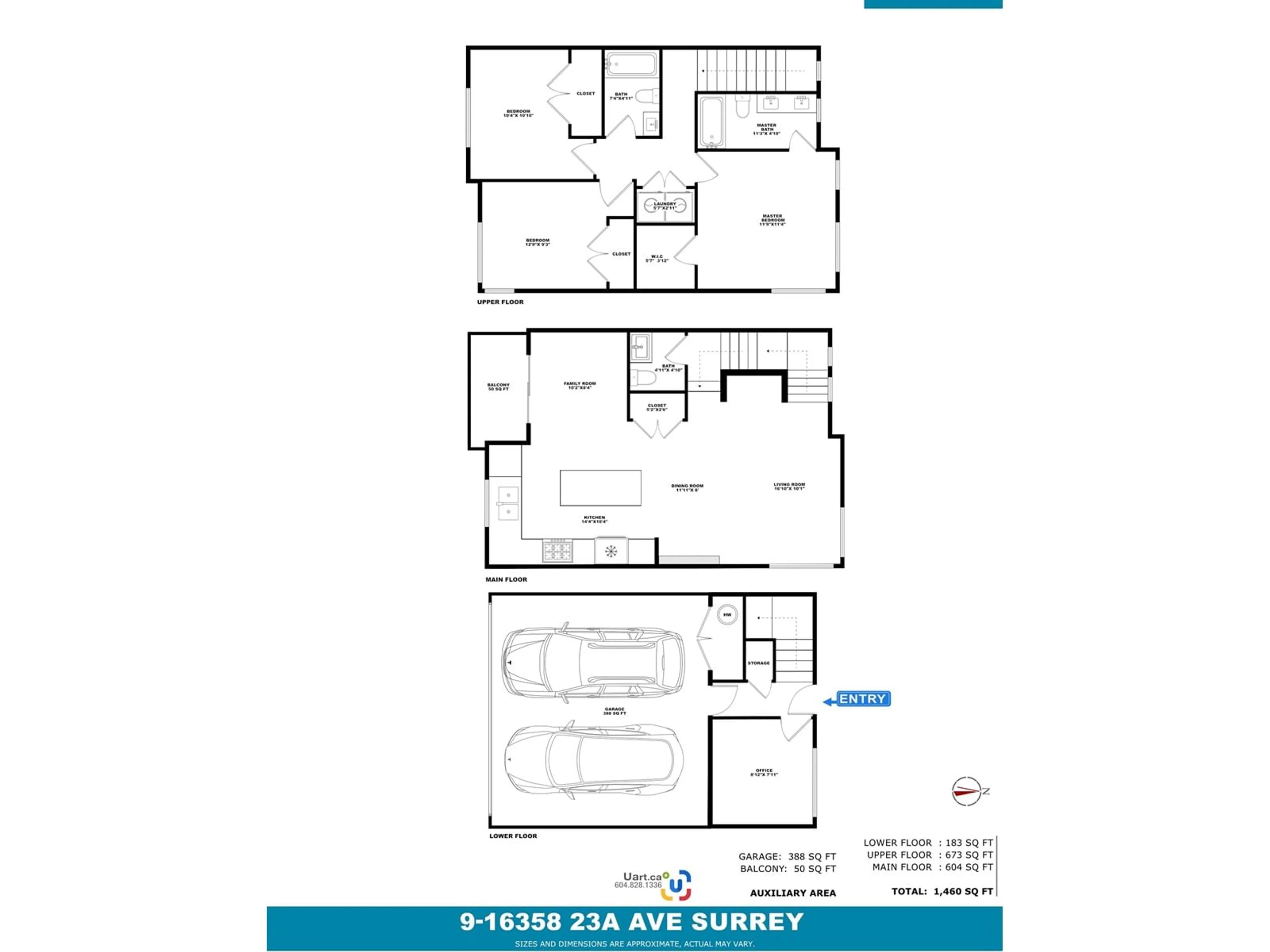 Floor plan for 9 16358 23A AVENUE, Surrey British Columbia V3Z1J7