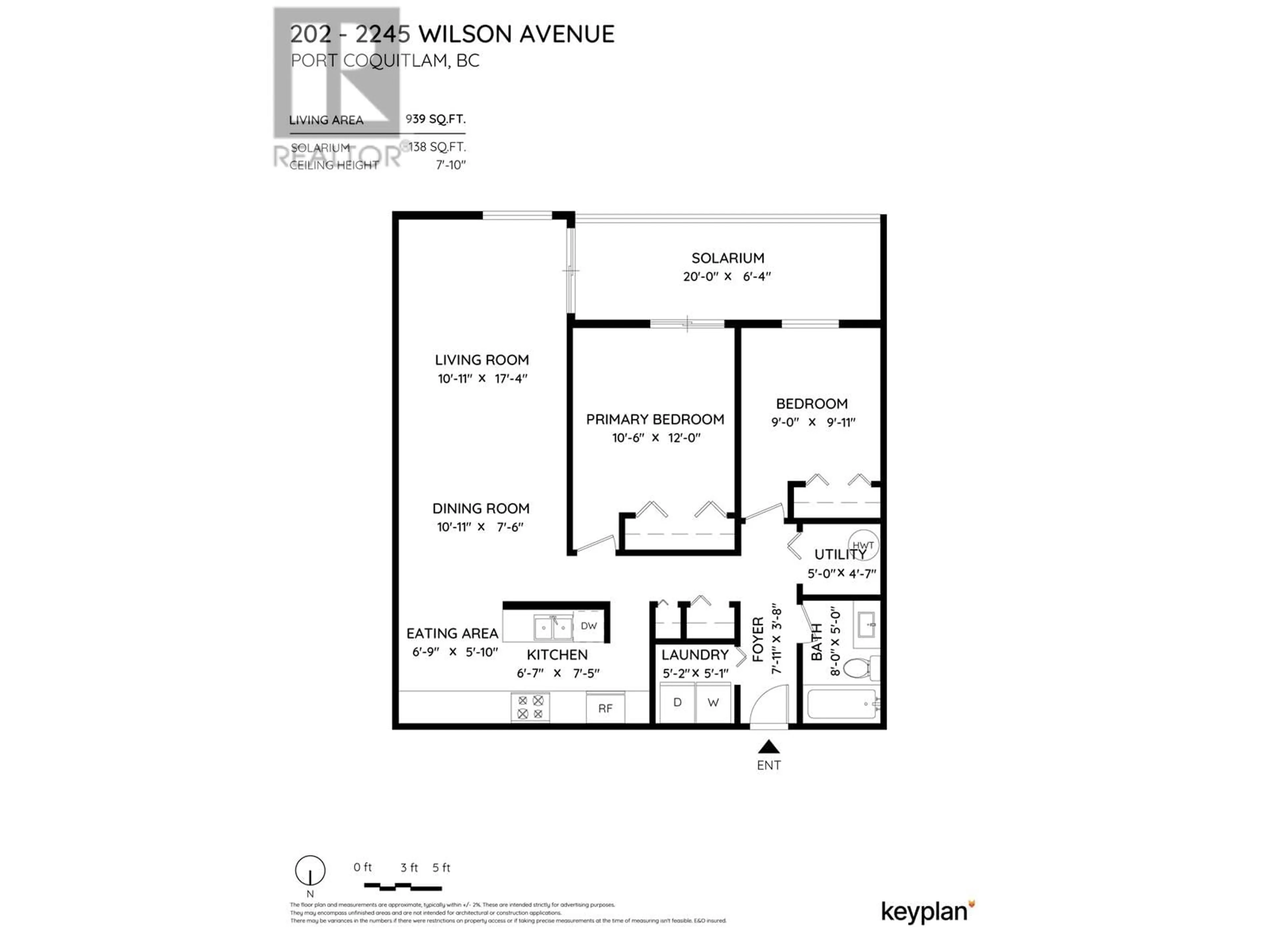 Floor plan for 202 2245 WILSON AVENUE, Port Coquitlam British Columbia V3C1Z4