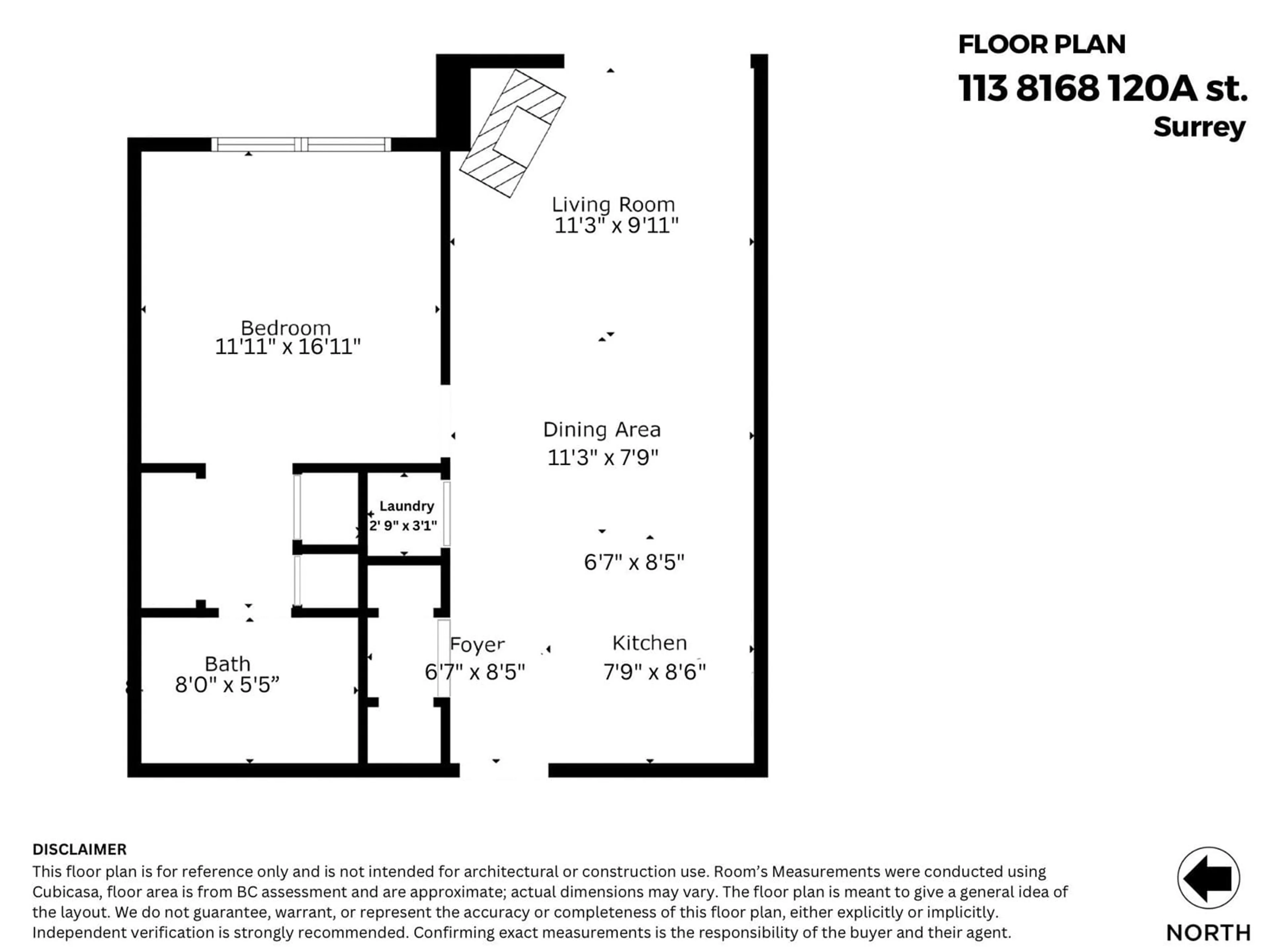 Floor plan for 113 8168 120A STREET, Surrey British Columbia V3W3P3