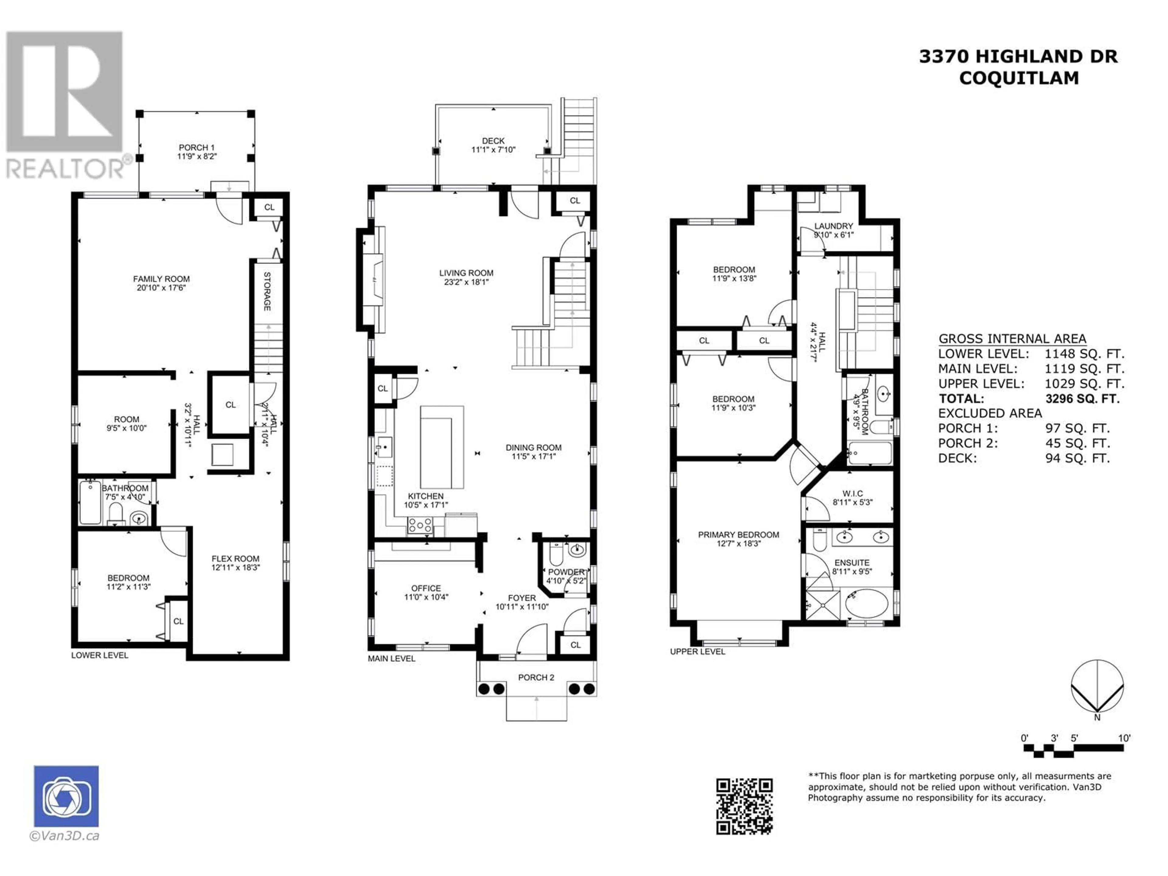 Floor plan for 3370 HIGHLAND DRIVE, Coquitlam British Columbia V3E0B3