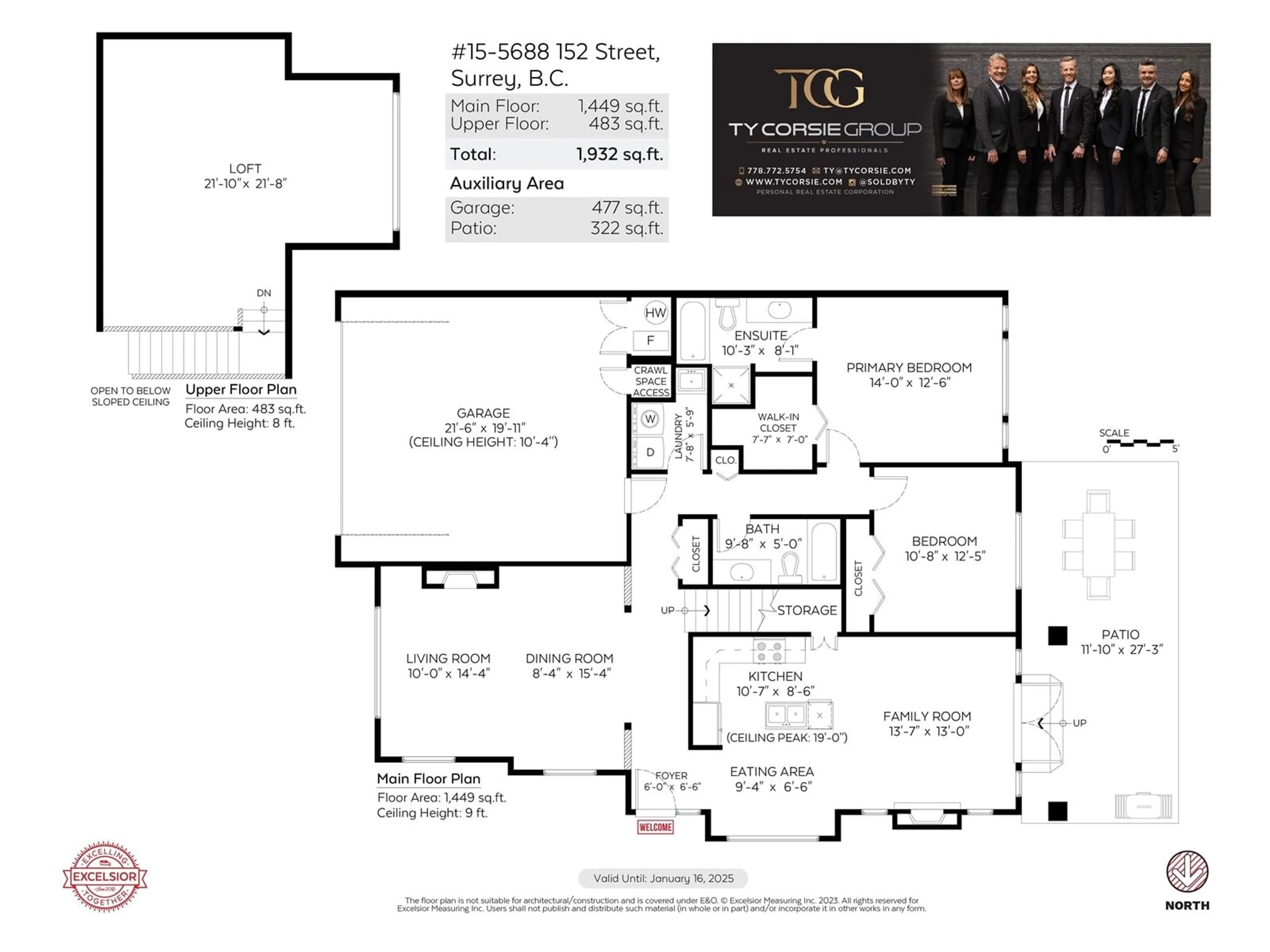 Floor plan for 15 5688 152 STREET, Surrey British Columbia V3S3K2