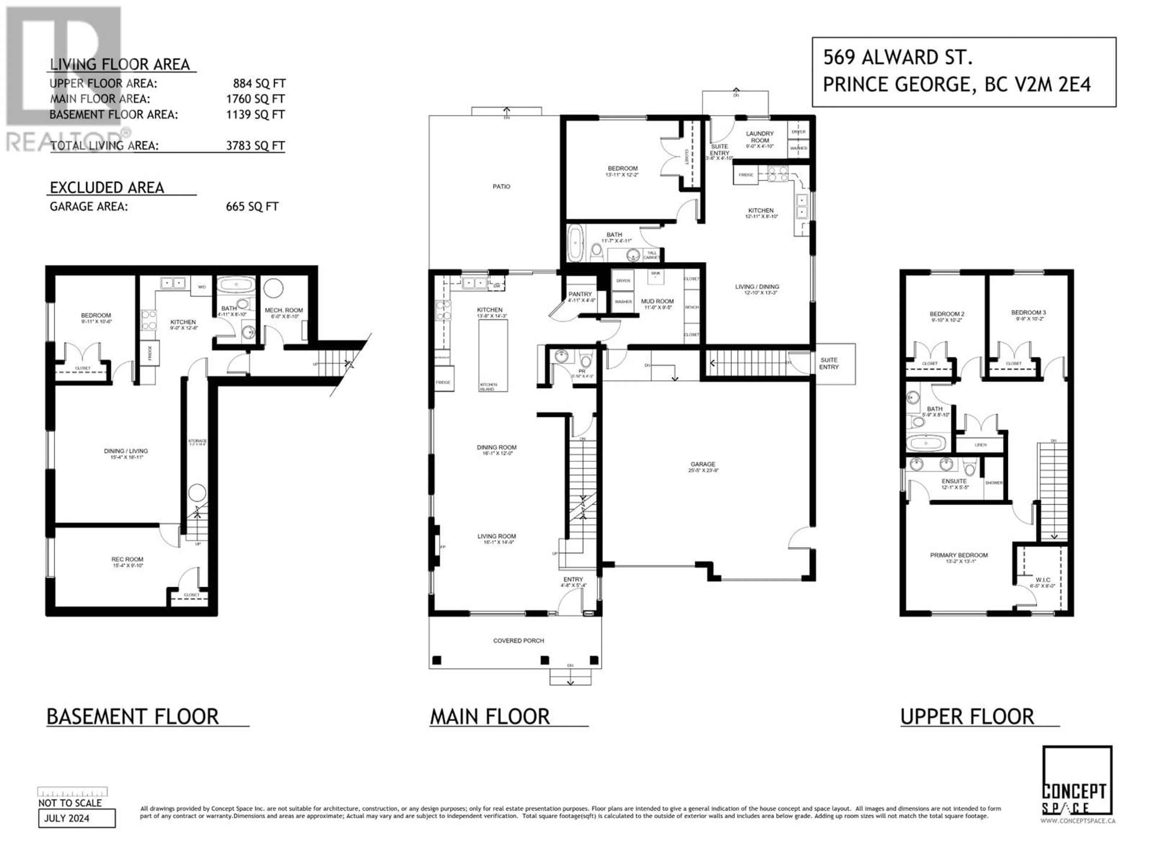 Floor plan for 569 ALWARD STREET, Prince George British Columbia V2M2E4