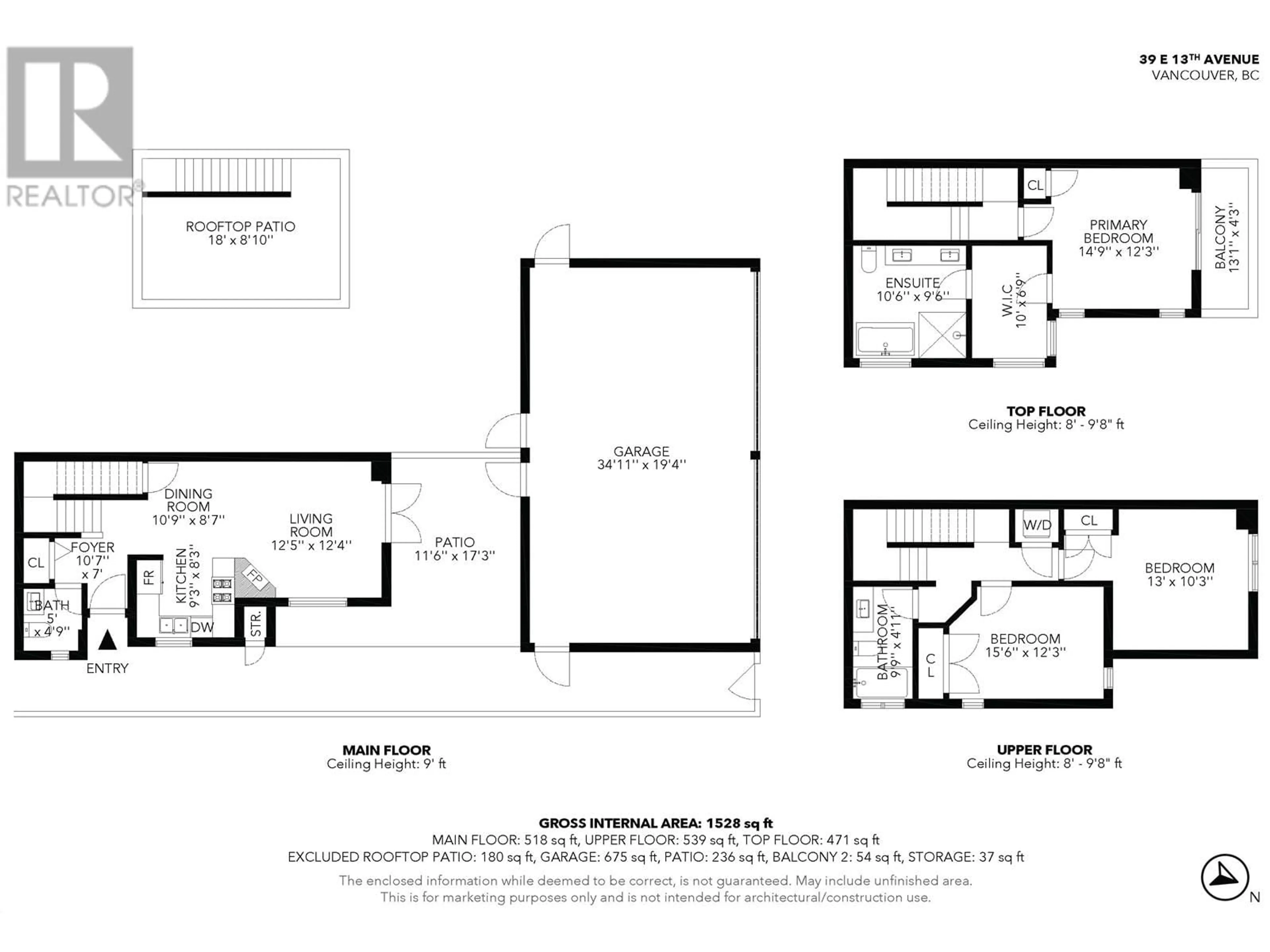 Floor plan for 39 E 13TH AVENUE, Vancouver British Columbia V5T2K2