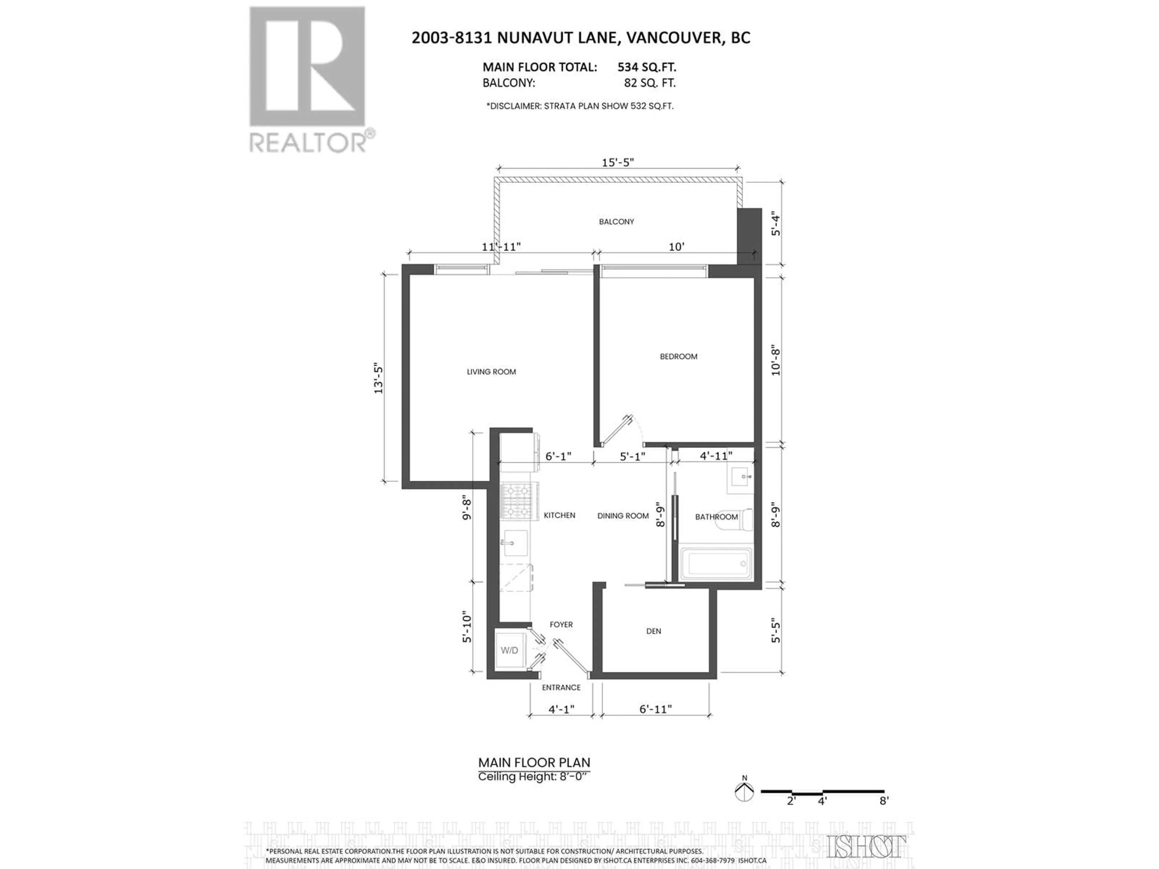 Floor plan for 2003 8131 NUNAVUT LANE, Vancouver British Columbia V5X0E2