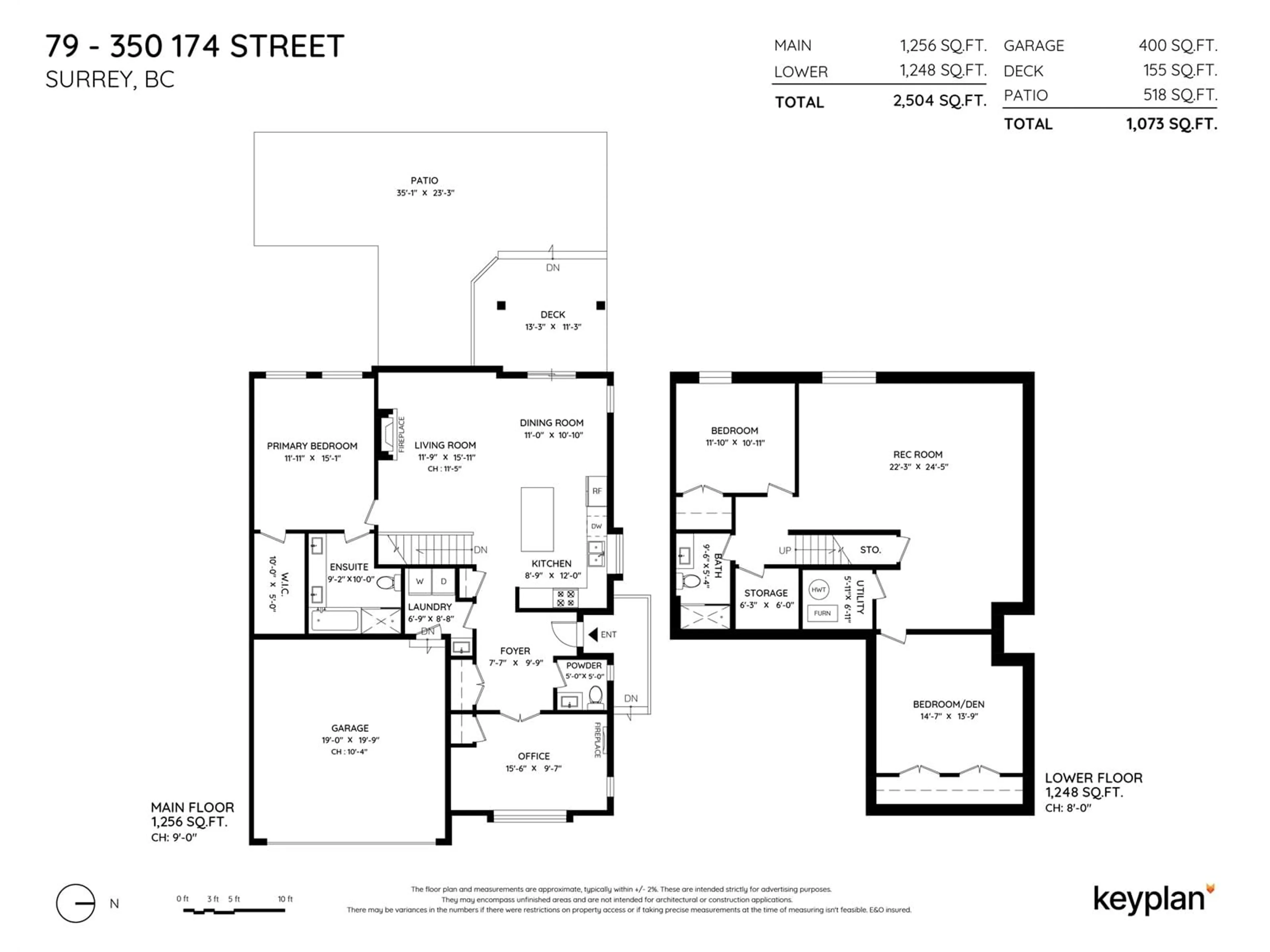 Floor plan for 79 350 174 STREET, Surrey British Columbia V3Z2N8