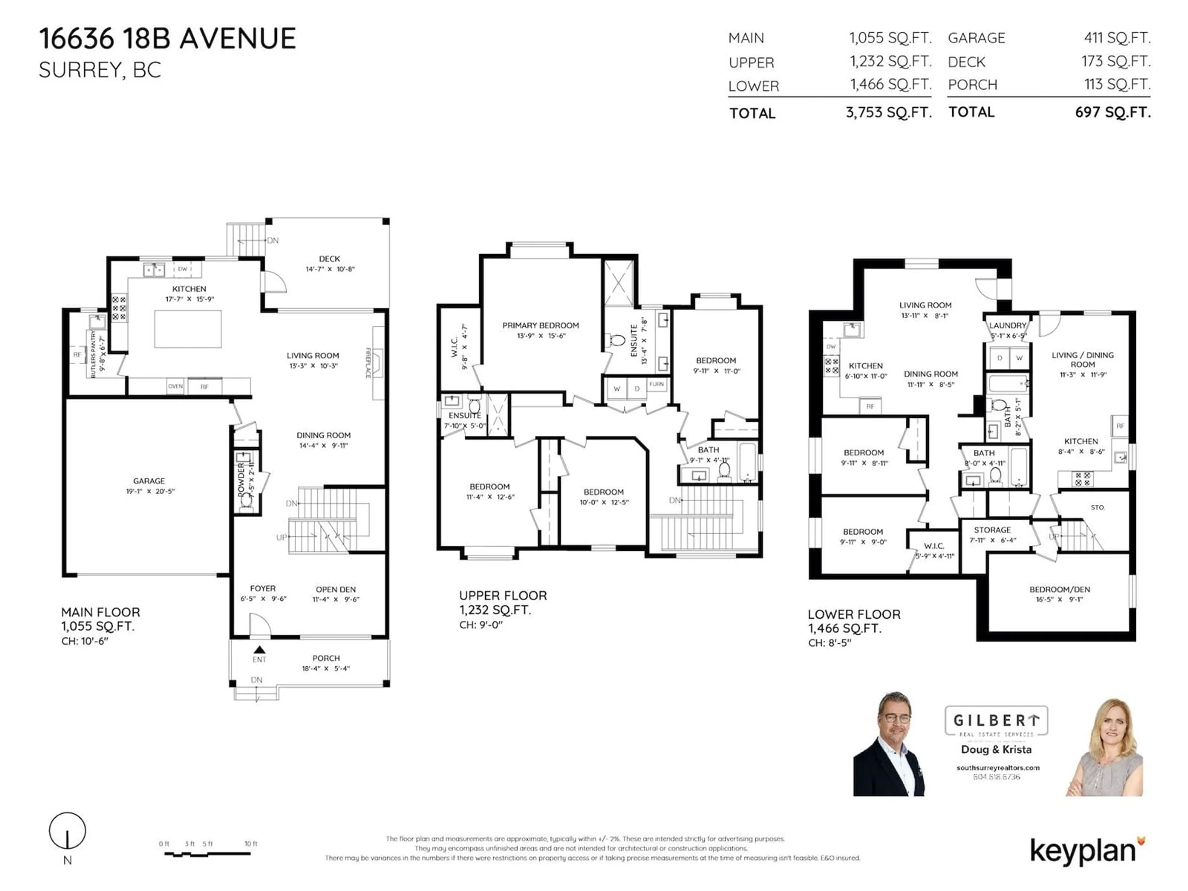 Floor plan for 16636 18B AVENUE, Surrey British Columbia V3Z1A2