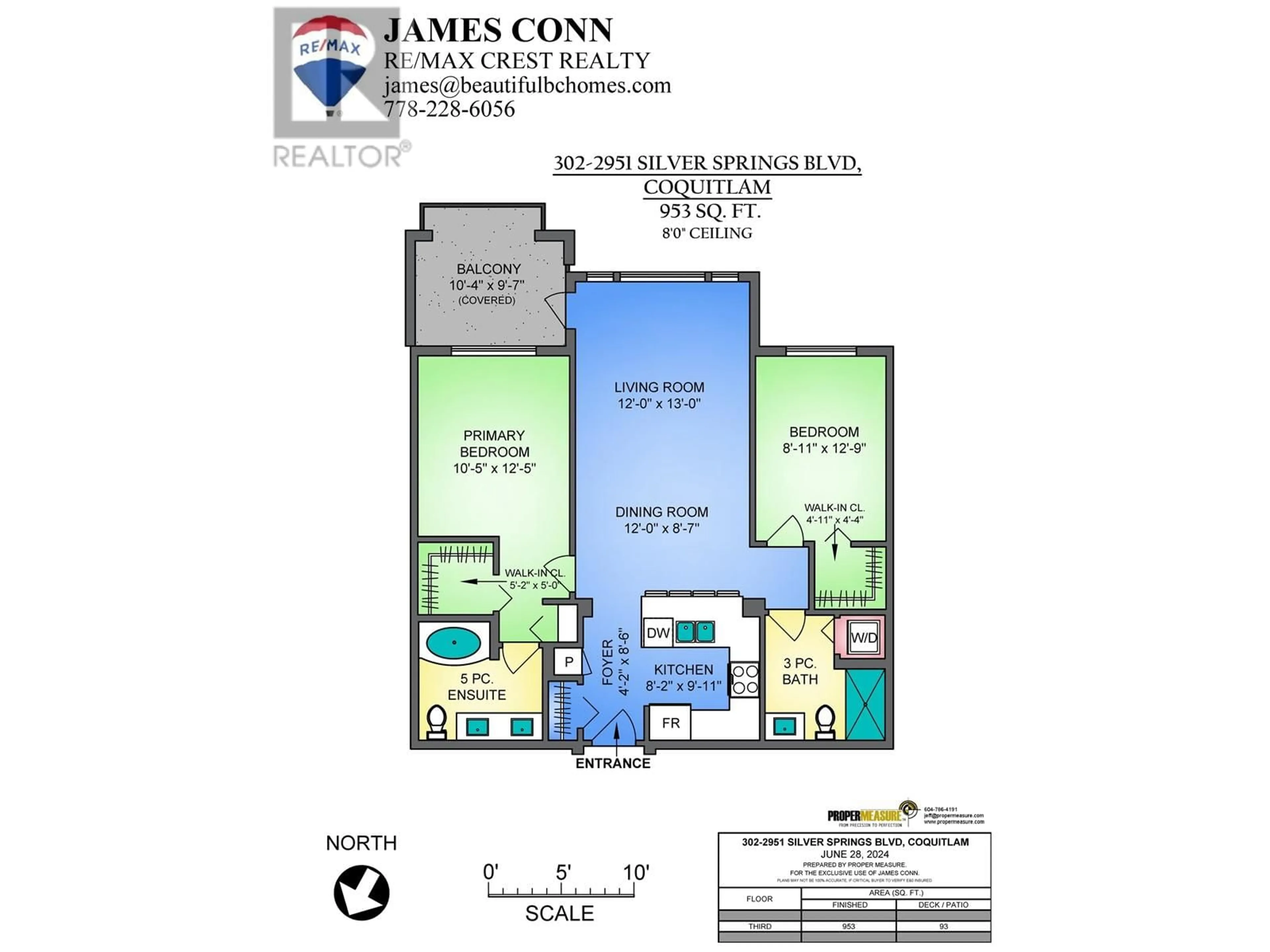 Floor plan for 302 2951 SILVER SPRINGS BOULEVARD, Coquitlam British Columbia V3E3S4