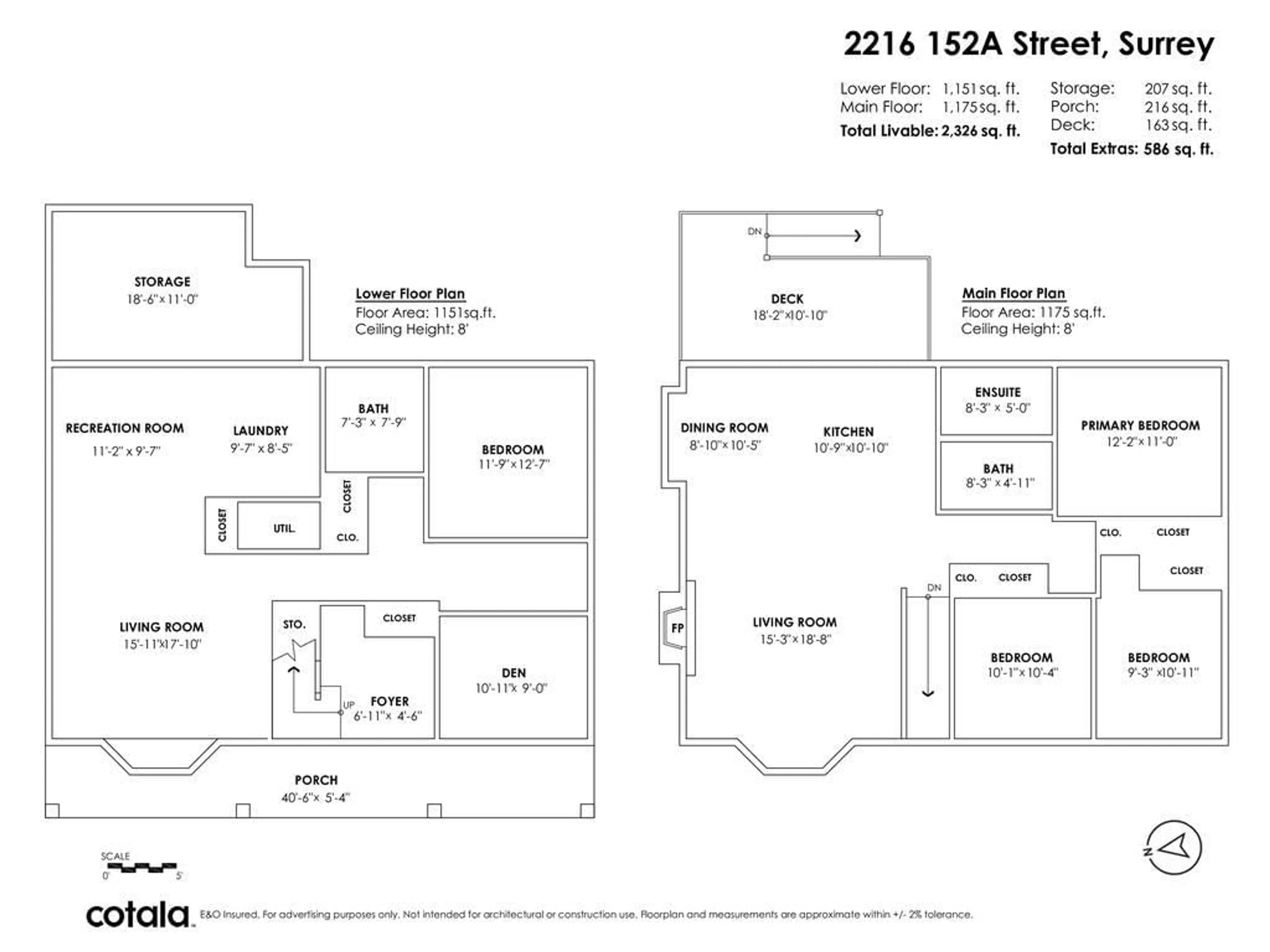Floor plan for 2216 152A STREET, Surrey British Columbia V4A4R1