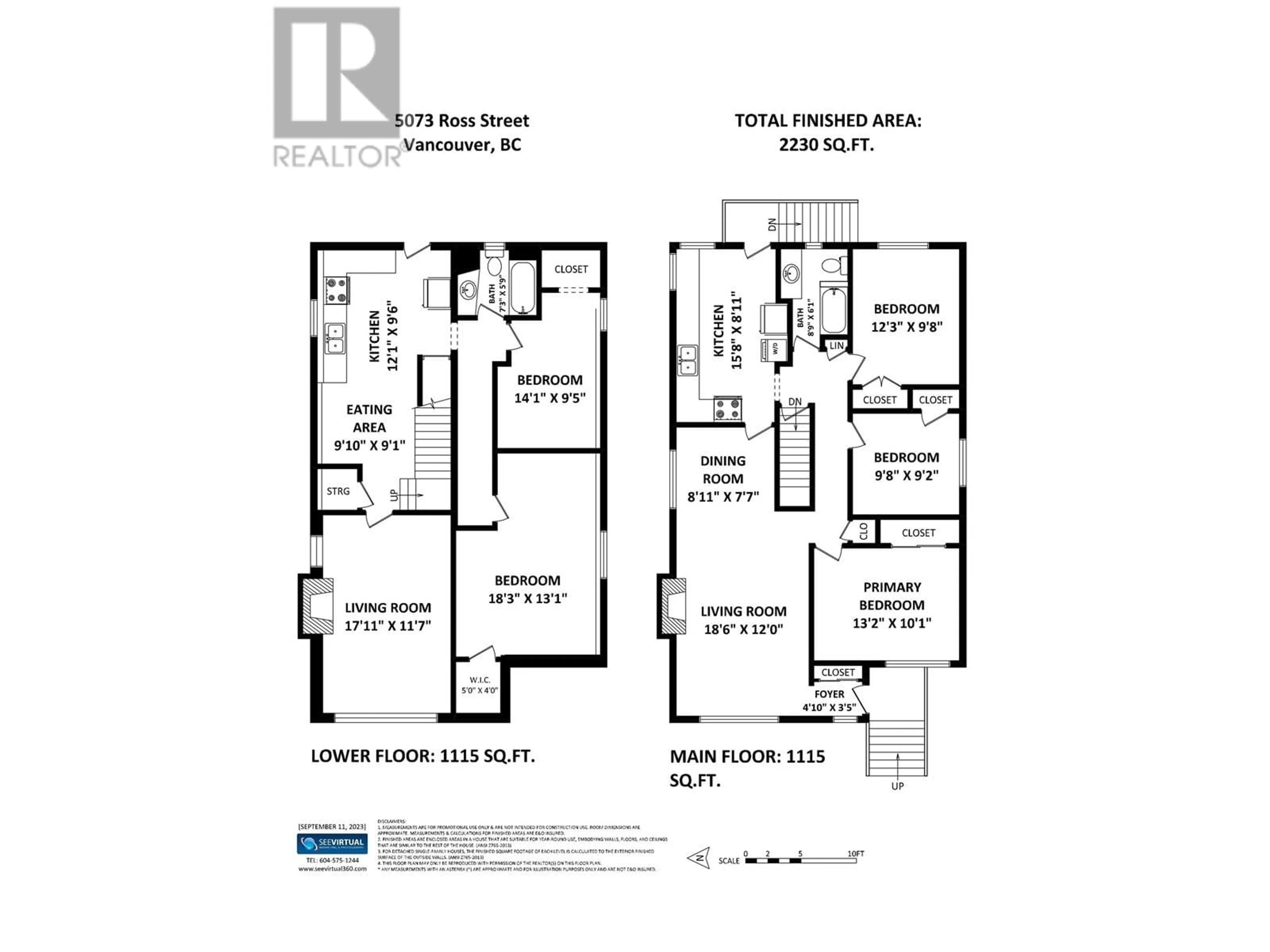 Floor plan for 5073 ROSS STREET, Vancouver British Columbia V5W3K6