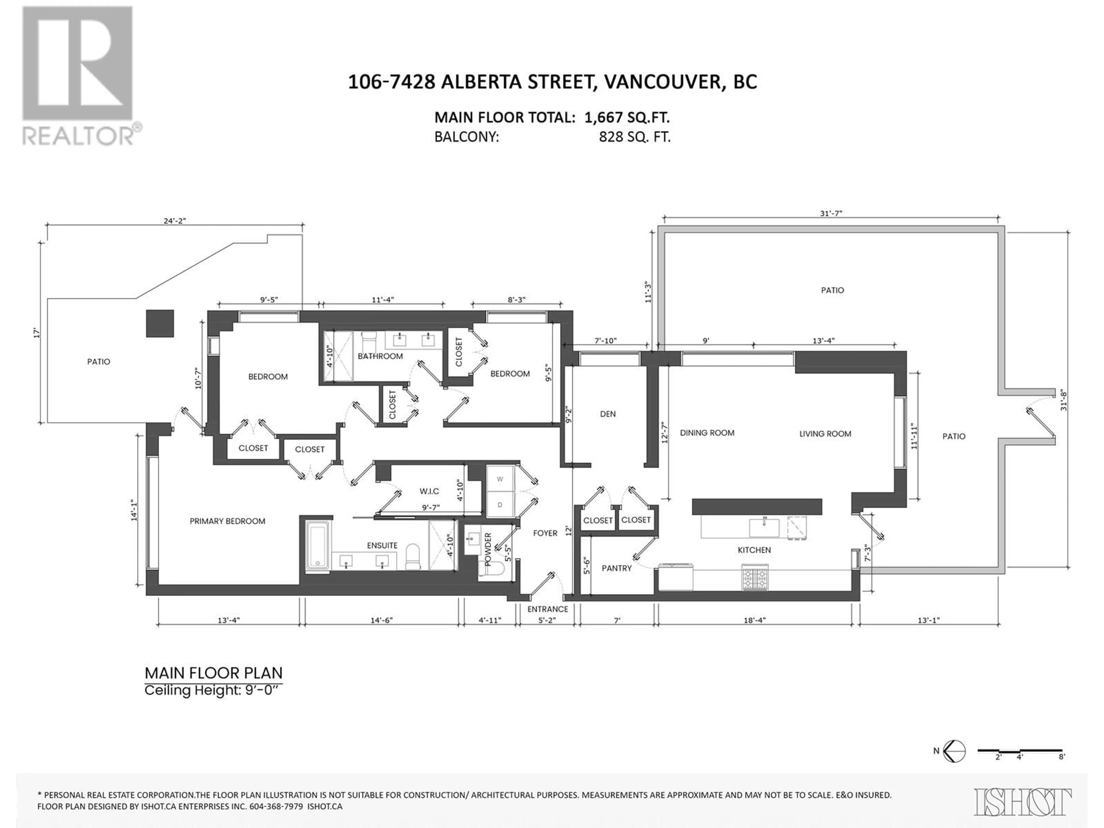 Floor plan for 106 7428 ALBERTA STREET, Vancouver British Columbia V5X0J5