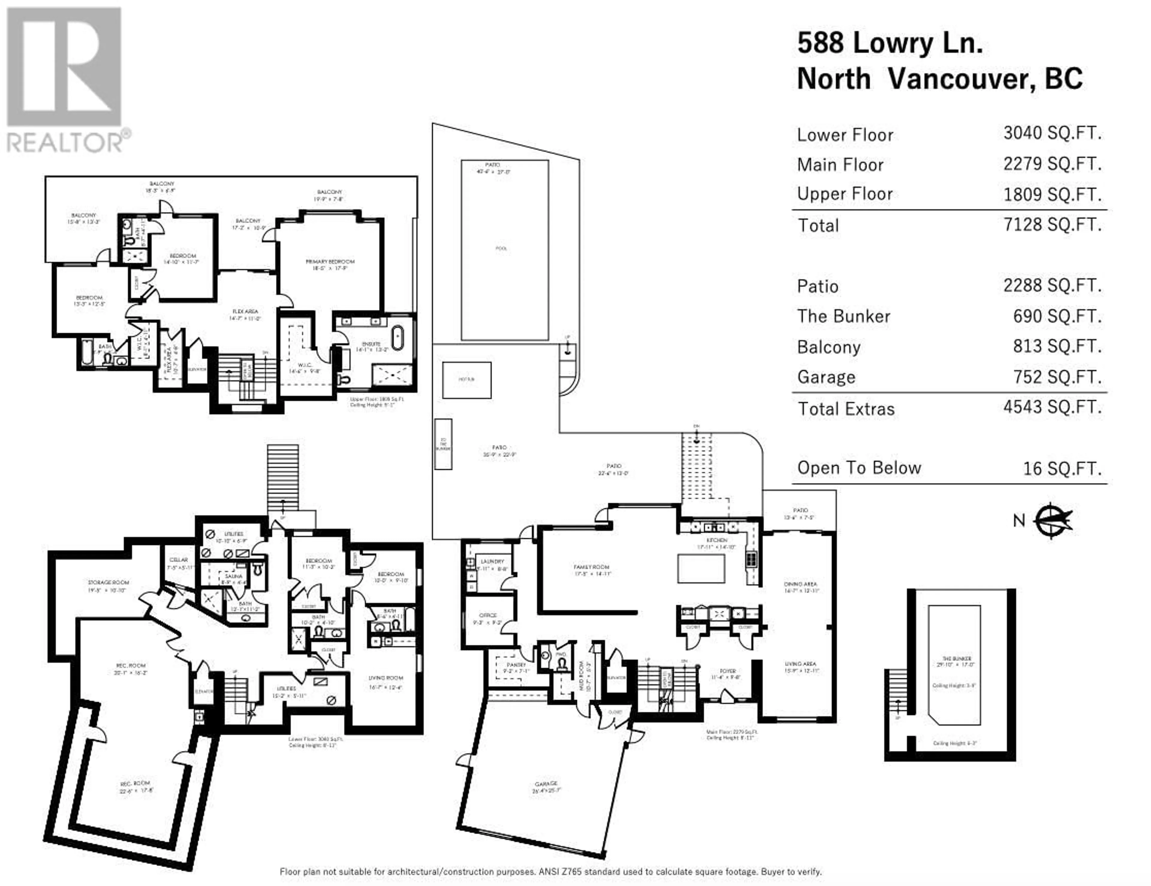 Floor plan for 588 LOWRY LANE, North Vancouver British Columbia V7G1R3