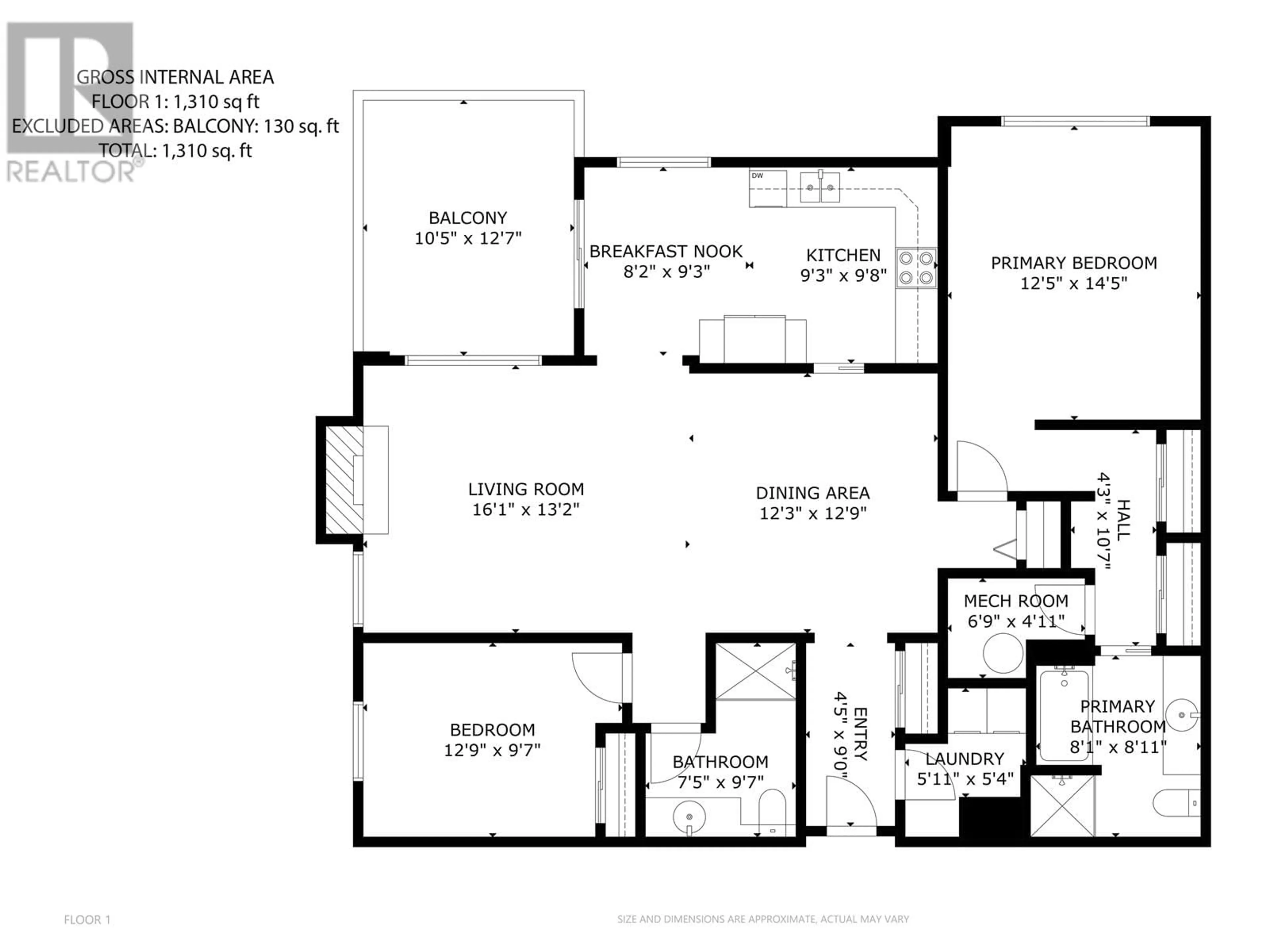 Floor plan for 302 1131 55 STREET, Delta British Columbia V4M3J9