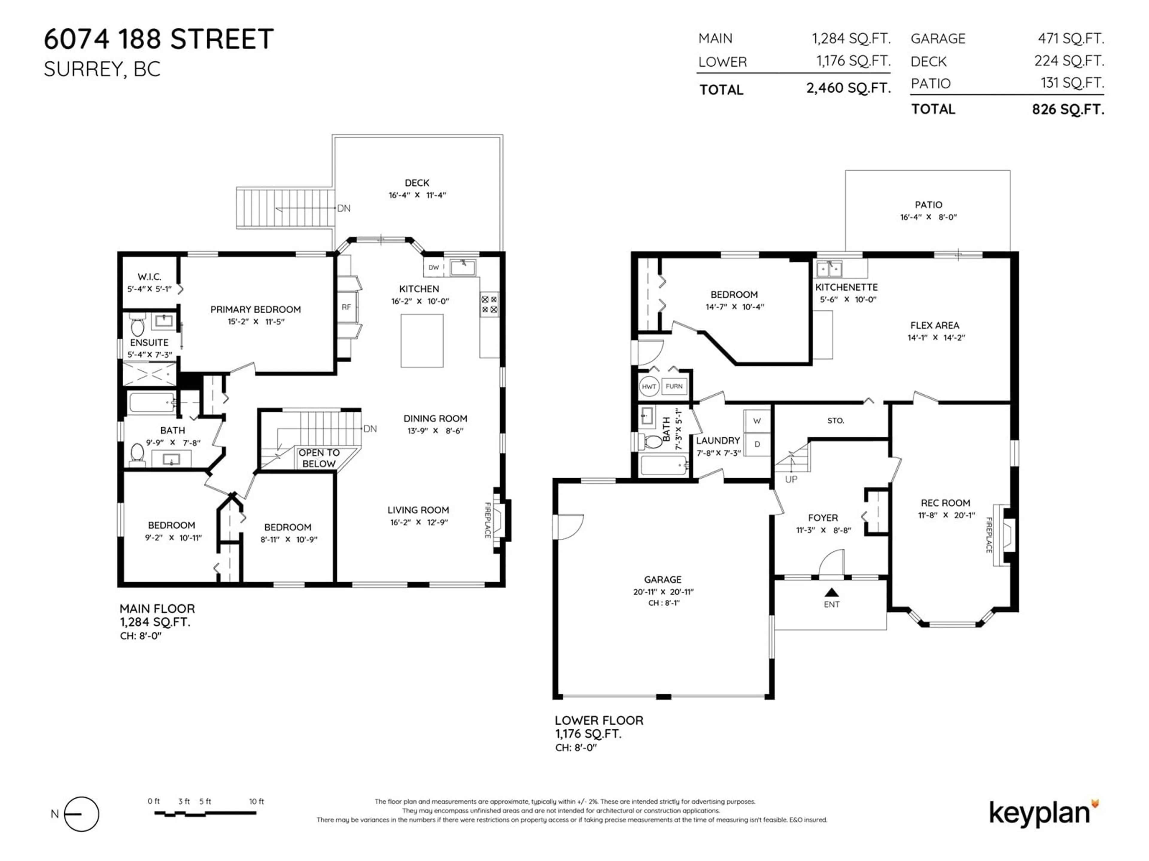 Floor plan for 6074 188 STREET, Surrey British Columbia V3S7V9