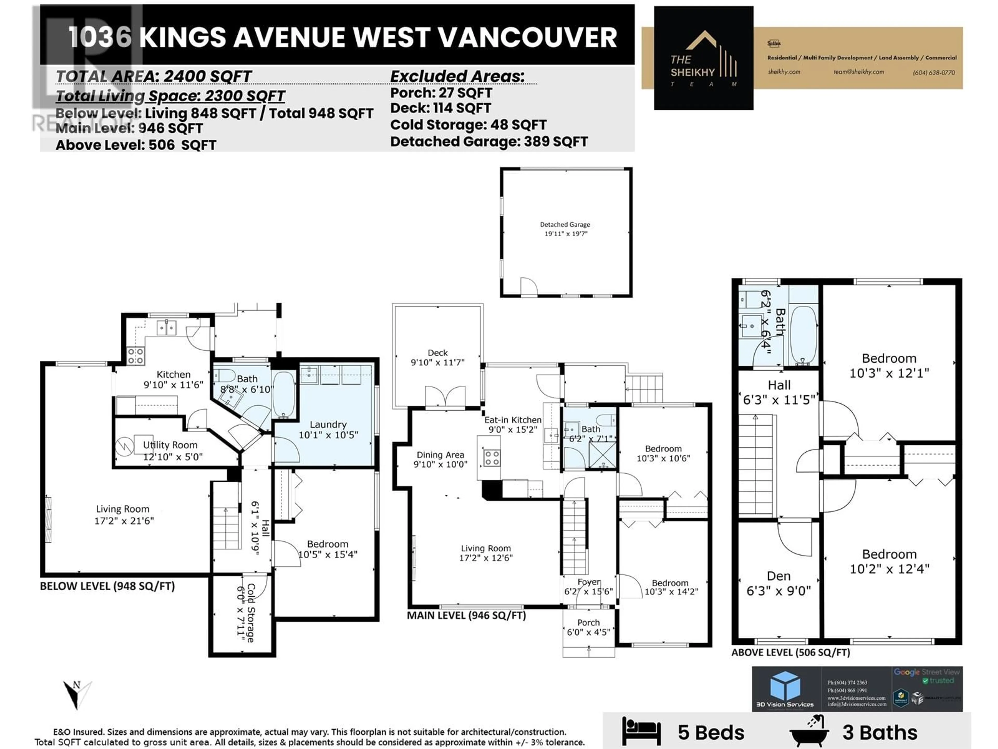 Floor plan for 1036 KINGS AVENUE, West Vancouver British Columbia V7T2B9