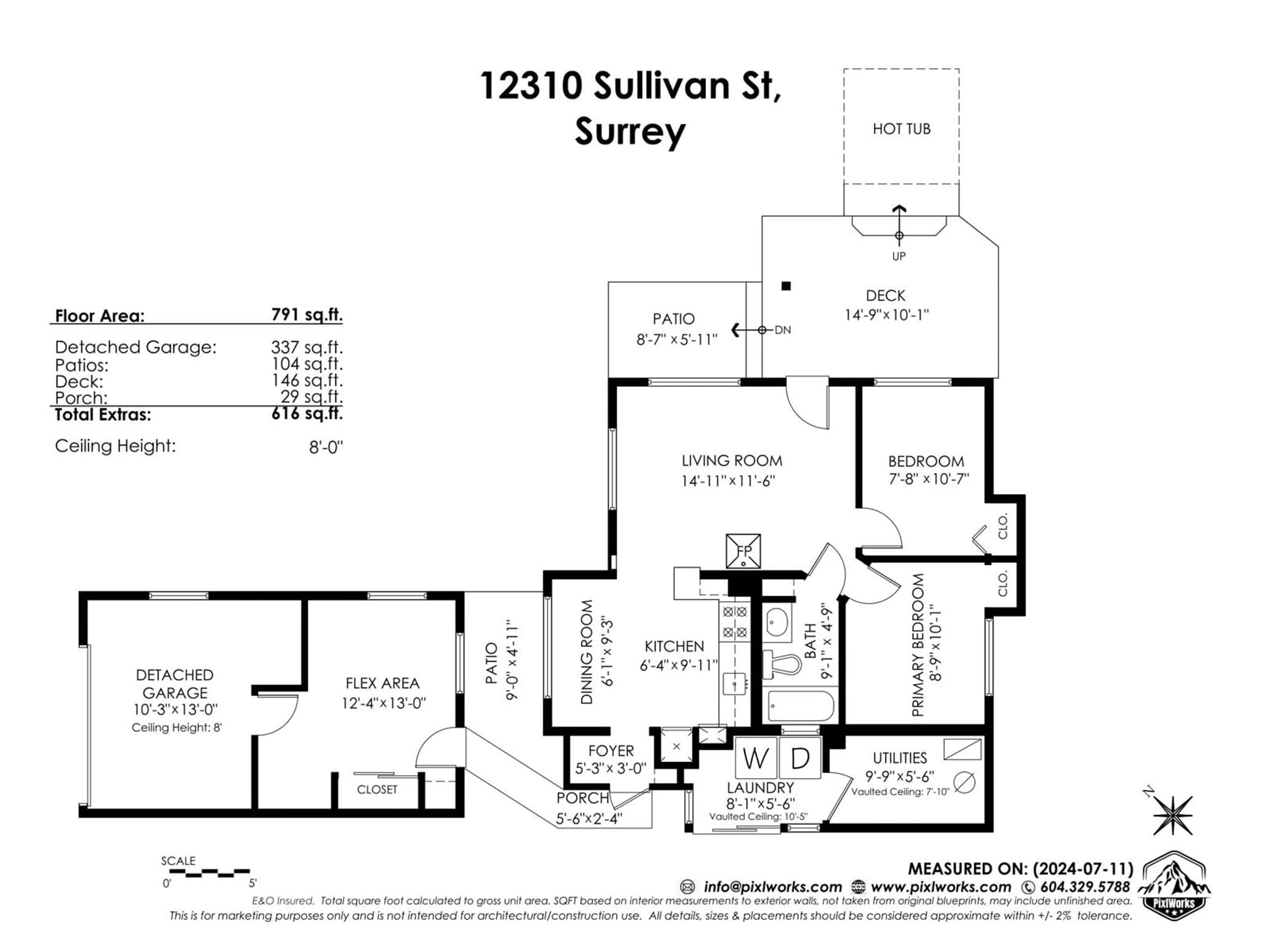 Floor plan for 12310 SULLIVAN STREET, Surrey British Columbia V4A3B8