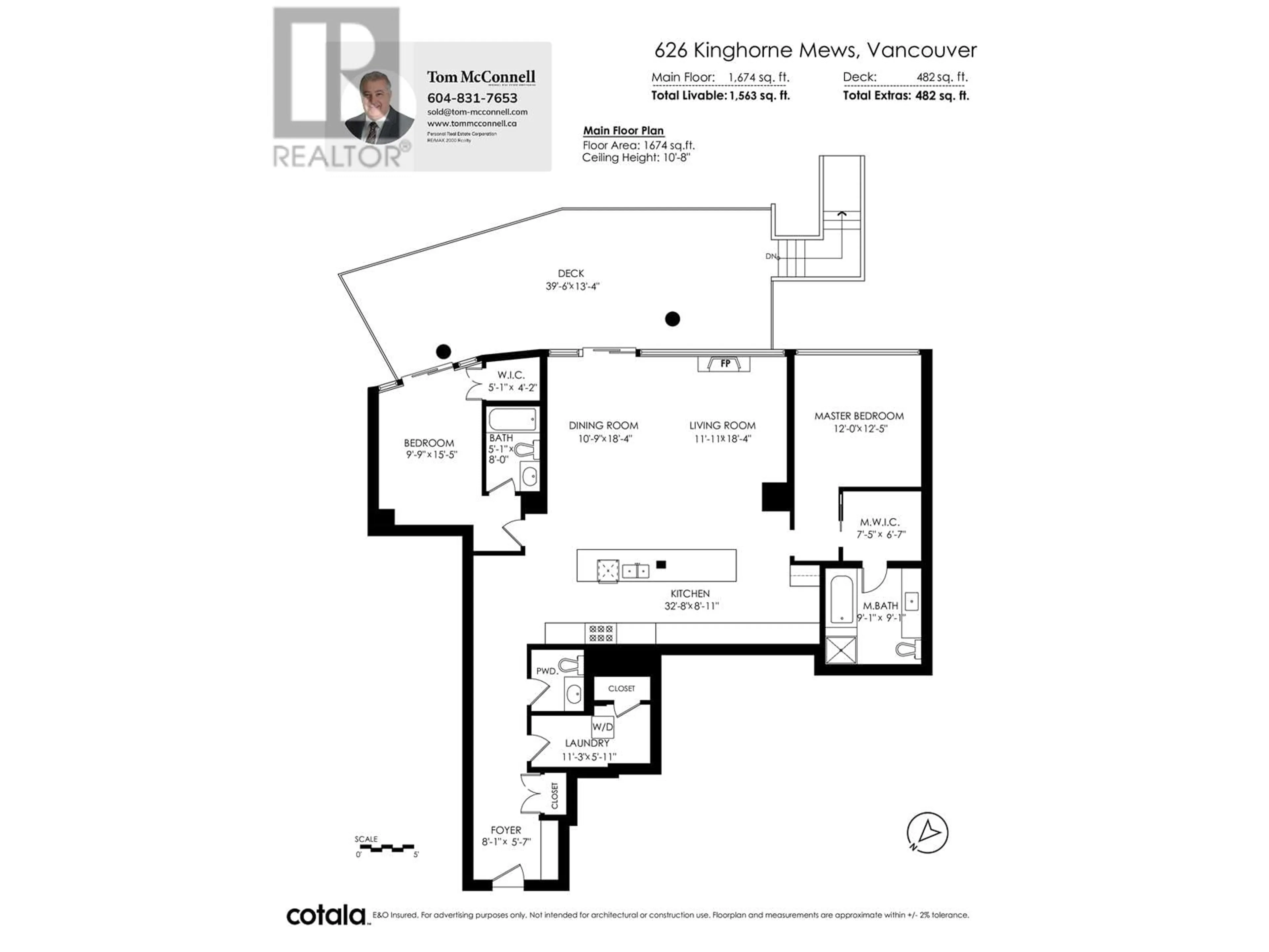 Floor plan for 626 KINGHORNE MEWS, Vancouver British Columbia V6Z3H6