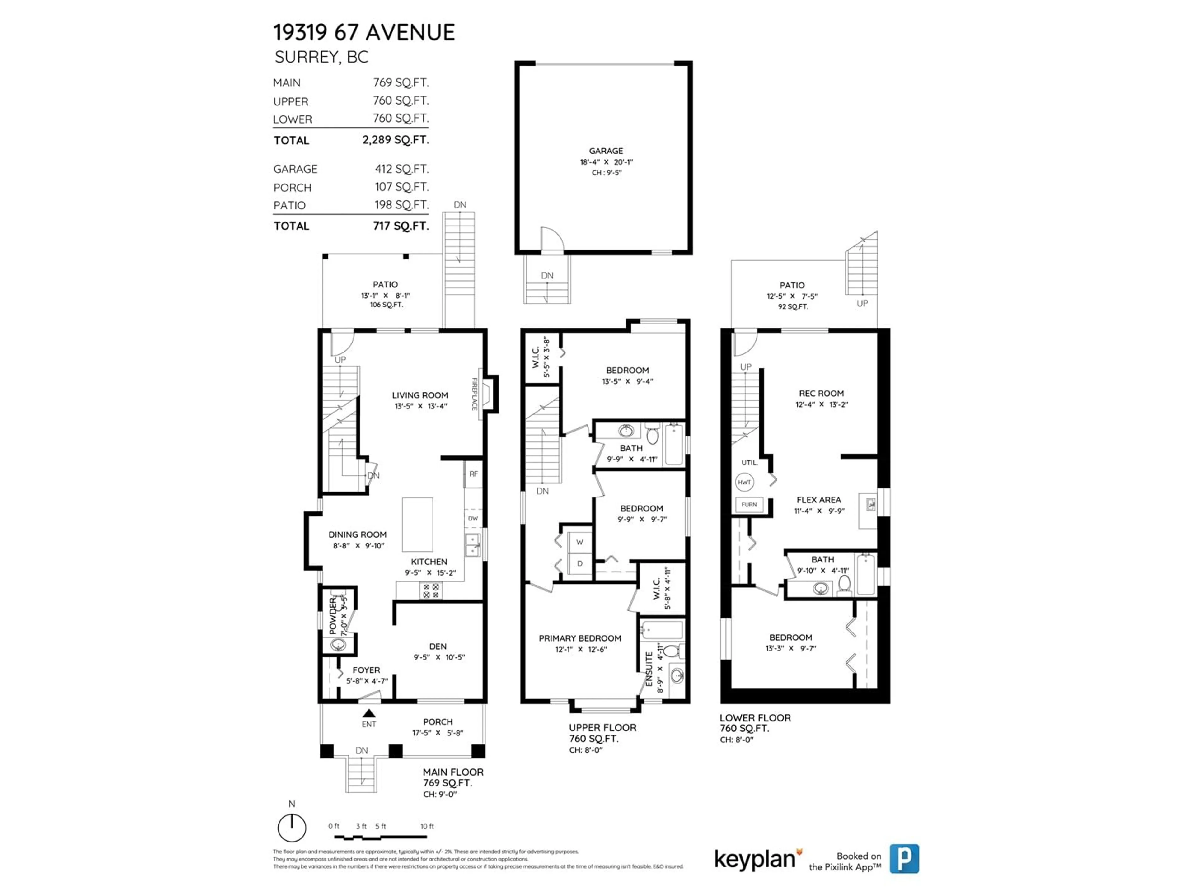 Floor plan for 19319 67 AVENUE, Surrey British Columbia V4N1M7