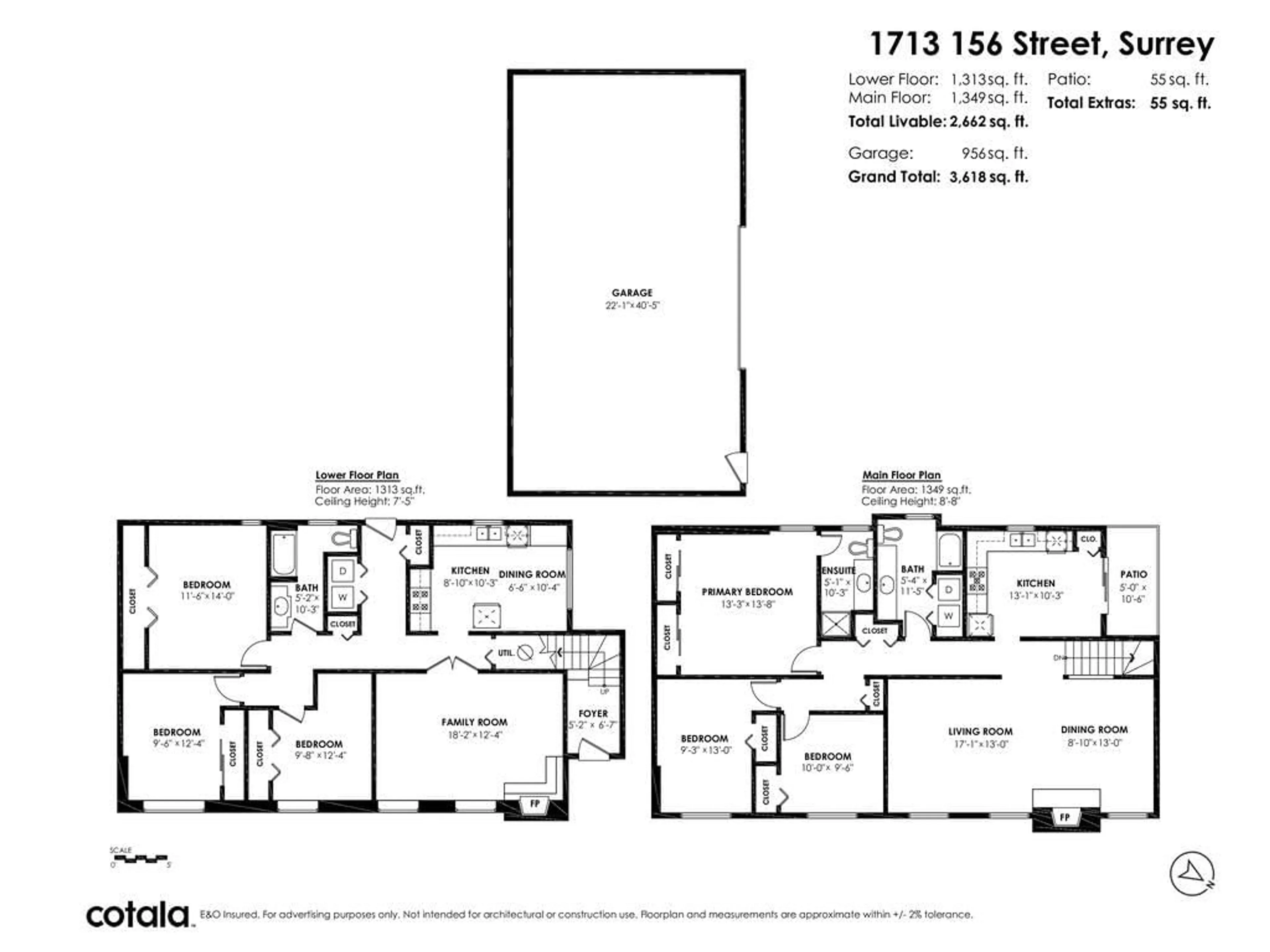 Floor plan for 1713 156TH STREET, Surrey British Columbia V4A1V1