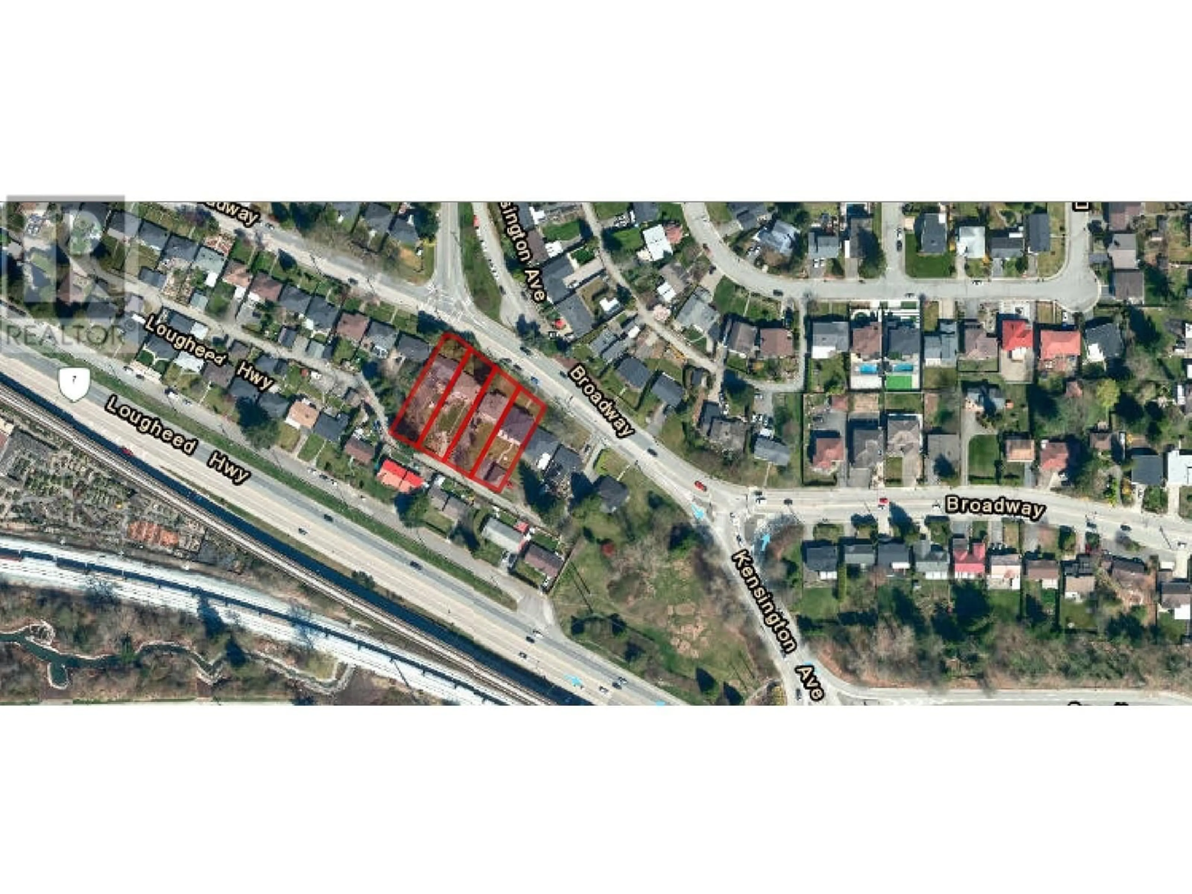 A pic from outside/outdoor area/front of a property/back of a property/a pic from drone, street for 6502 BROADWAY, Burnaby British Columbia V5B2Y5