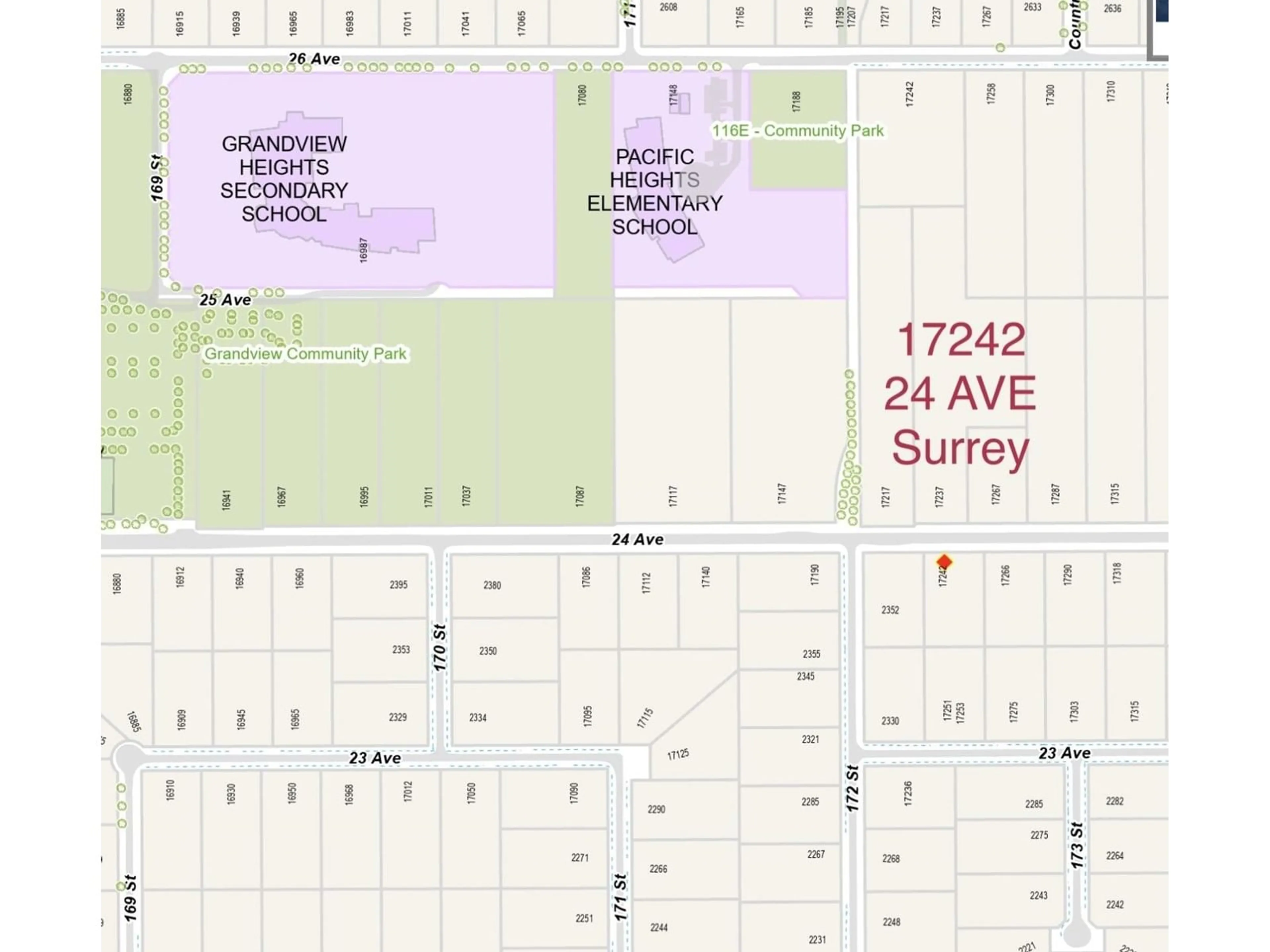 Picture of a map for 17242 24 AVENUE, Surrey British Columbia V3Z9Z6