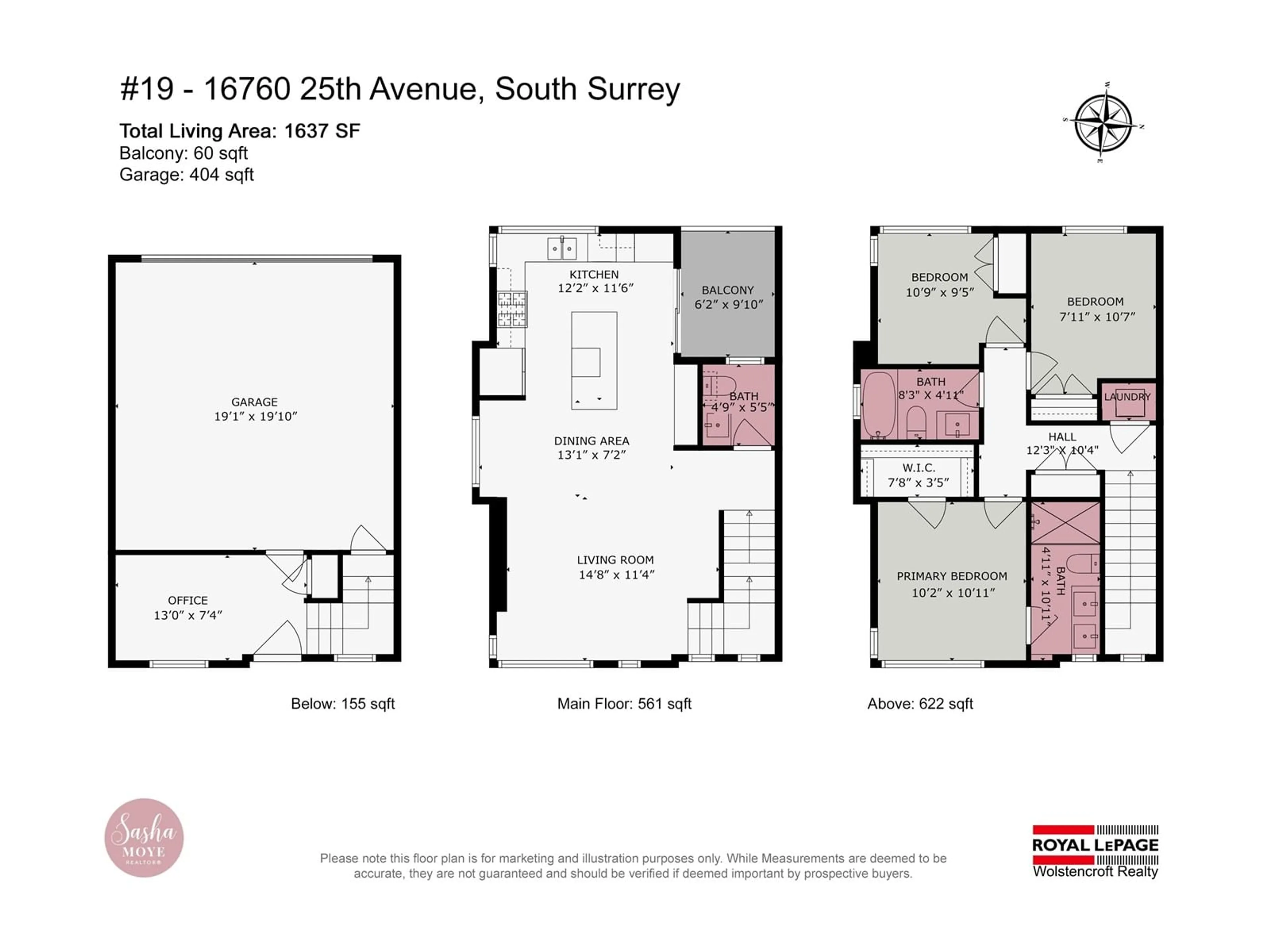 Floor plan for 19 16760 25 AVENUE, Surrey British Columbia V3Z0W4