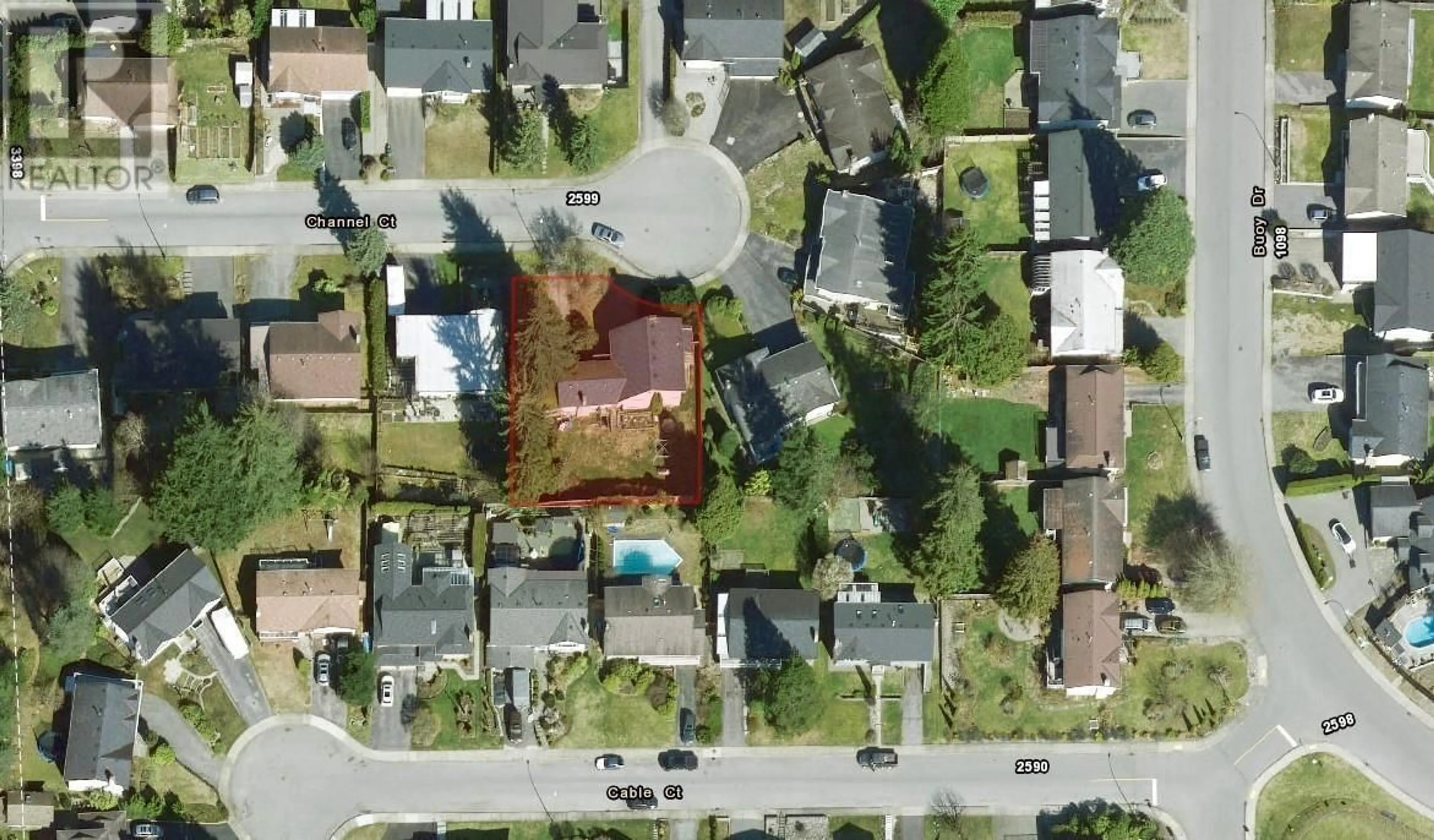 A pic from outside/outdoor area/front of a property/back of a property/a pic from drone, unknown for 2516 CHANNEL COURT, Coquitlam British Columbia V3H2H8