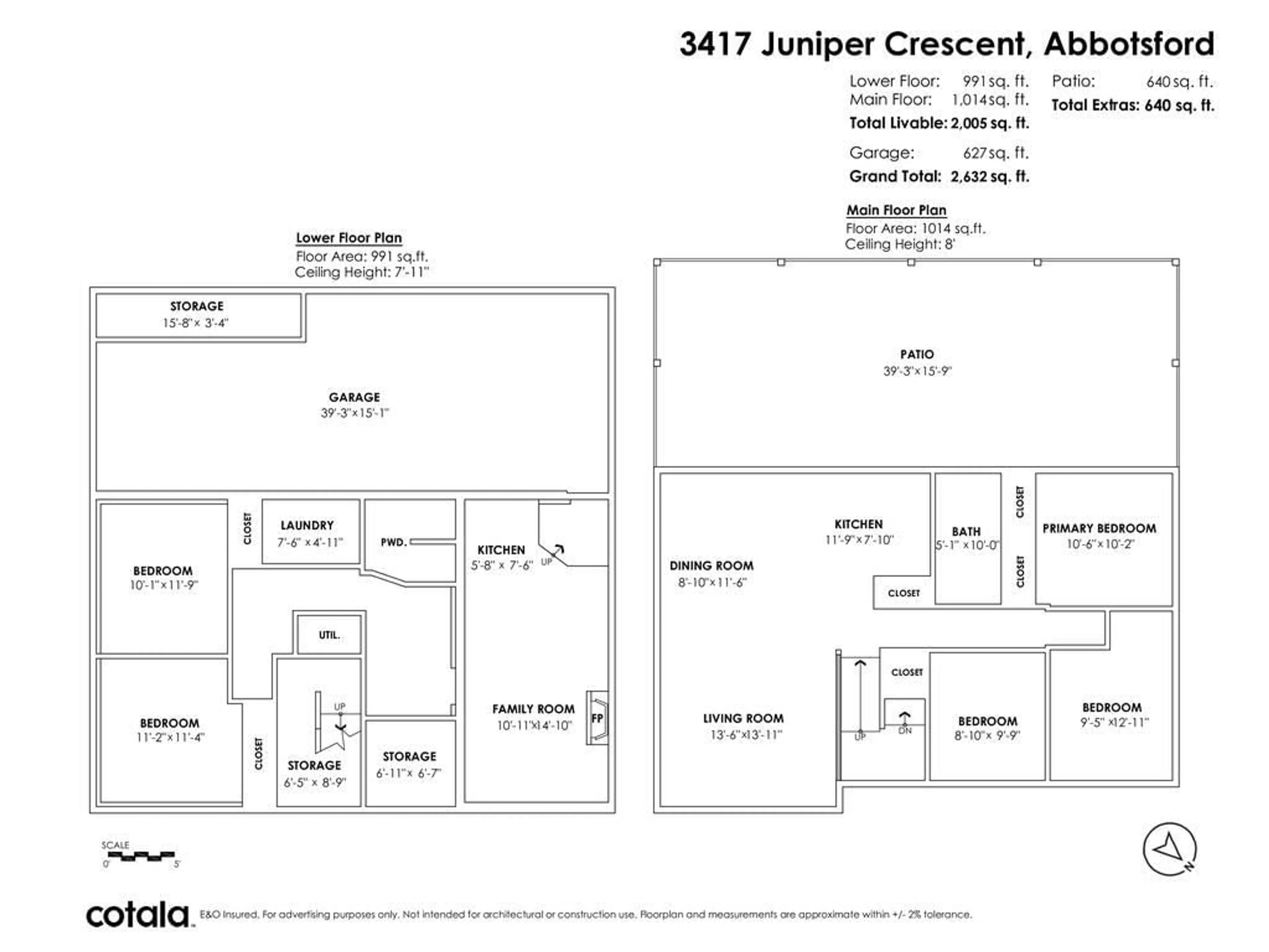 Floor plan for 3417 JUNIPER CRESCENT, Abbotsford British Columbia V2S7V2