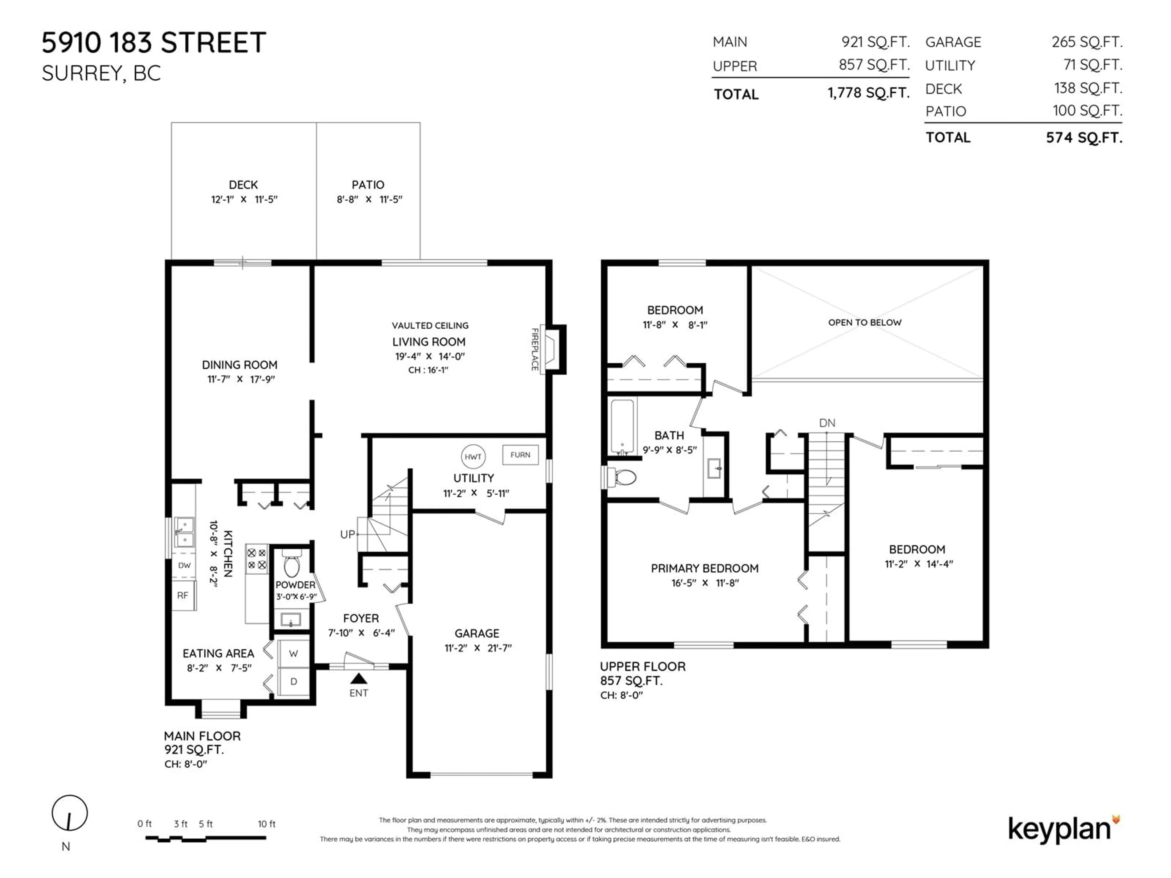 Floor plan for 5910 183 STREET, Surrey British Columbia V3S5P2