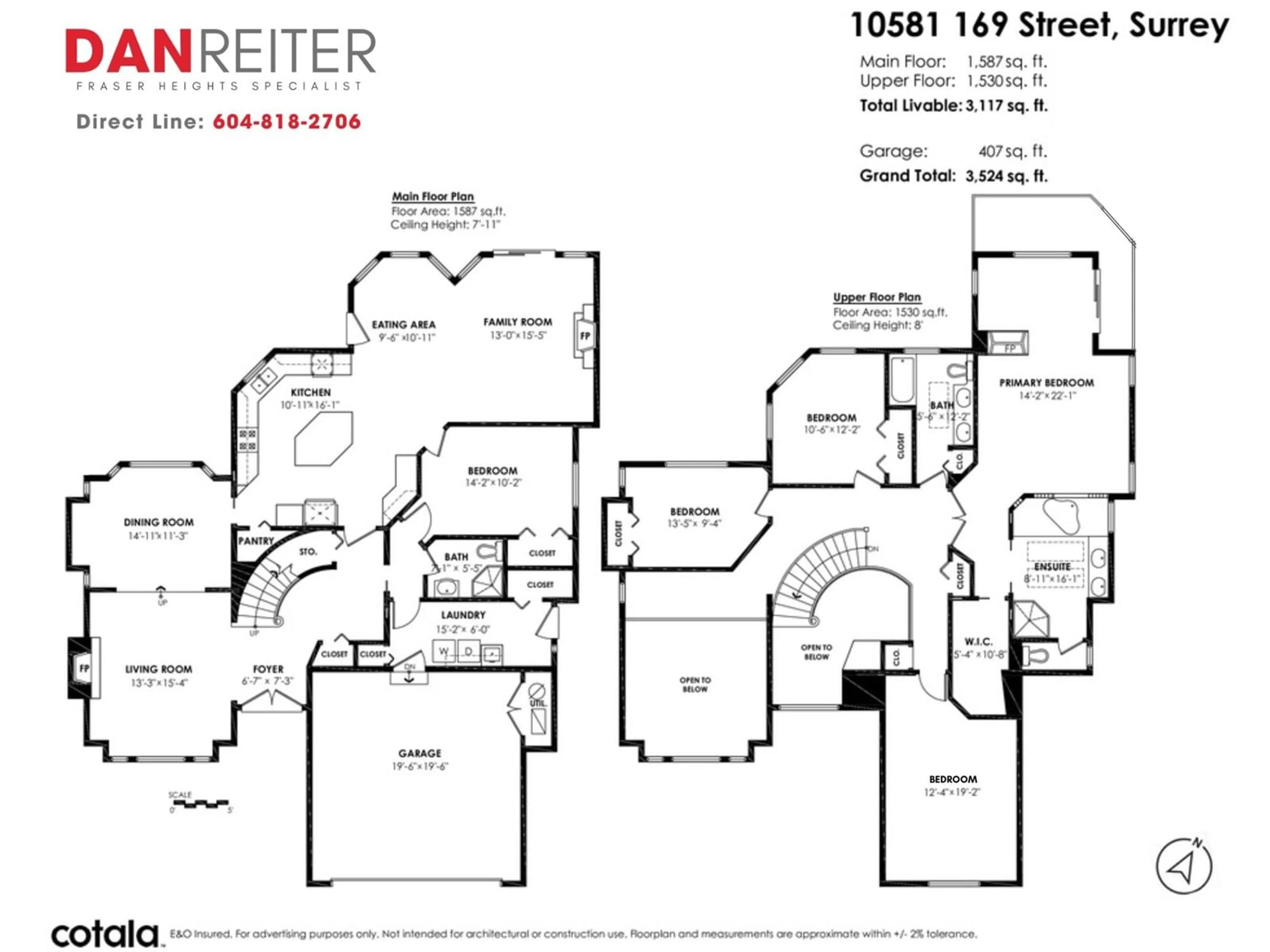 Floor plan for 10581 169 STREET, Surrey British Columbia V4N3H7
