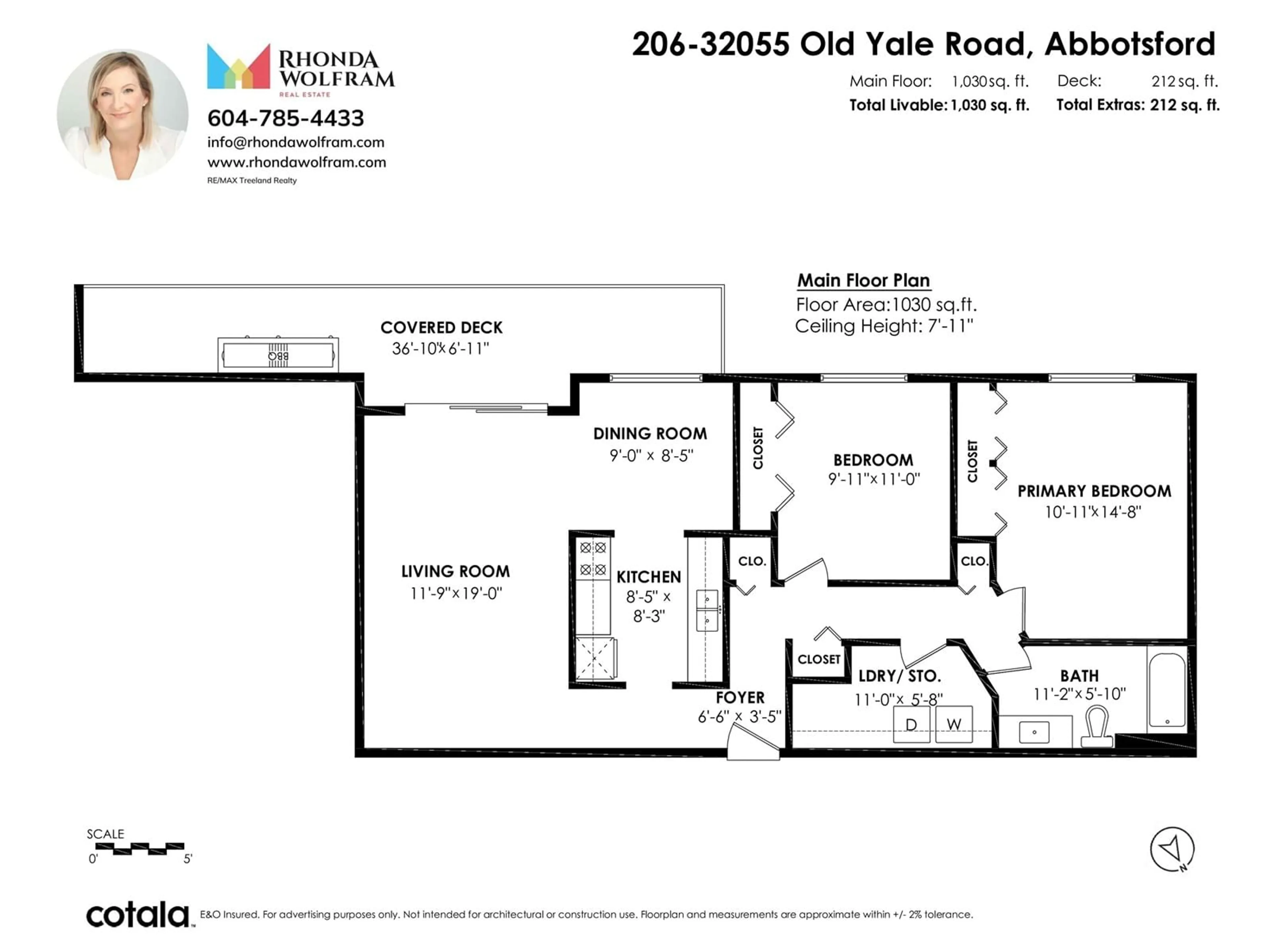 Floor plan for 206 32055 OLD YALE ROAD, Abbotsford British Columbia V2T2C8