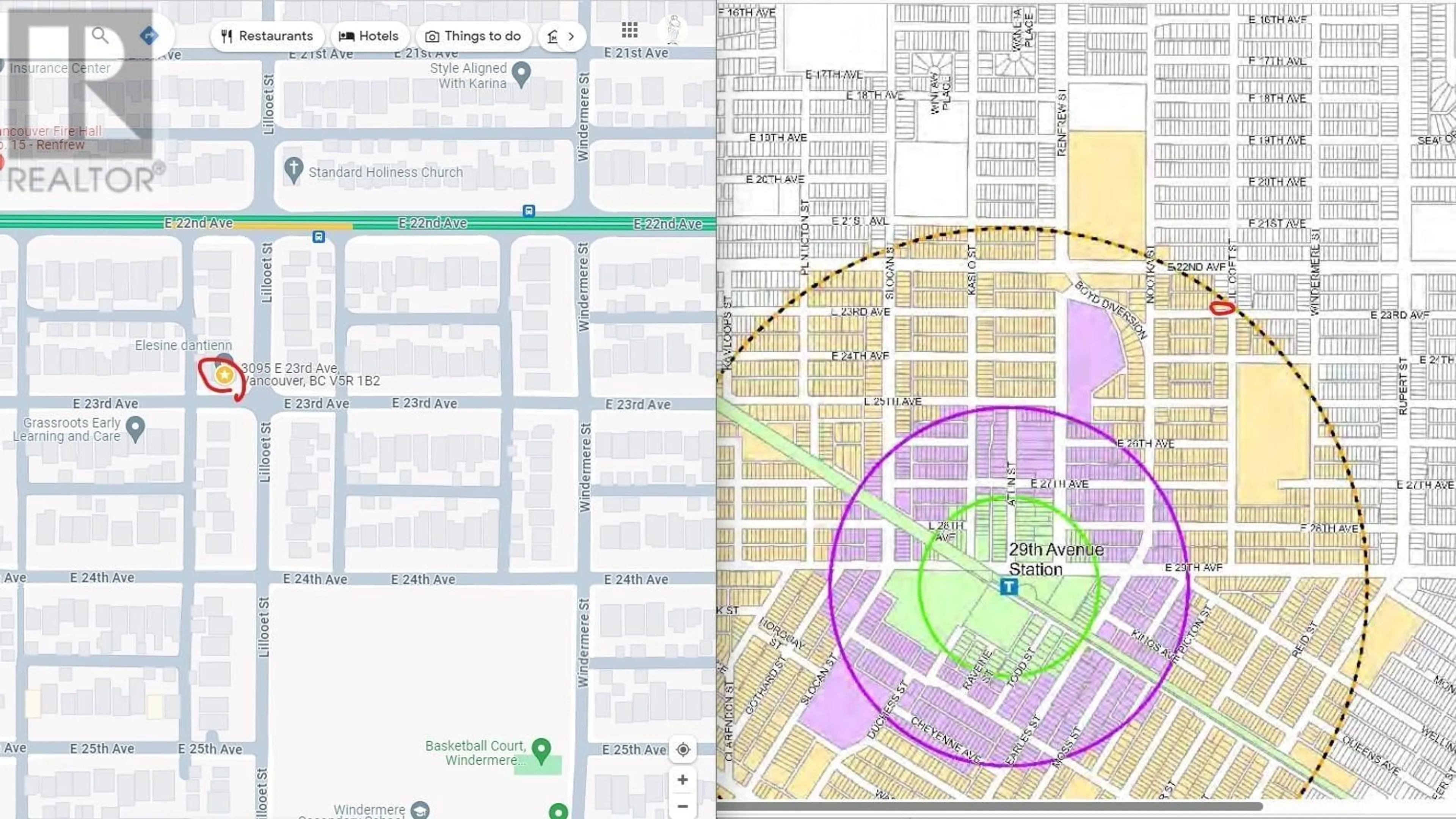 Picture of a map for 3095 23RD AVENUE, Vancouver British Columbia V5R1B2