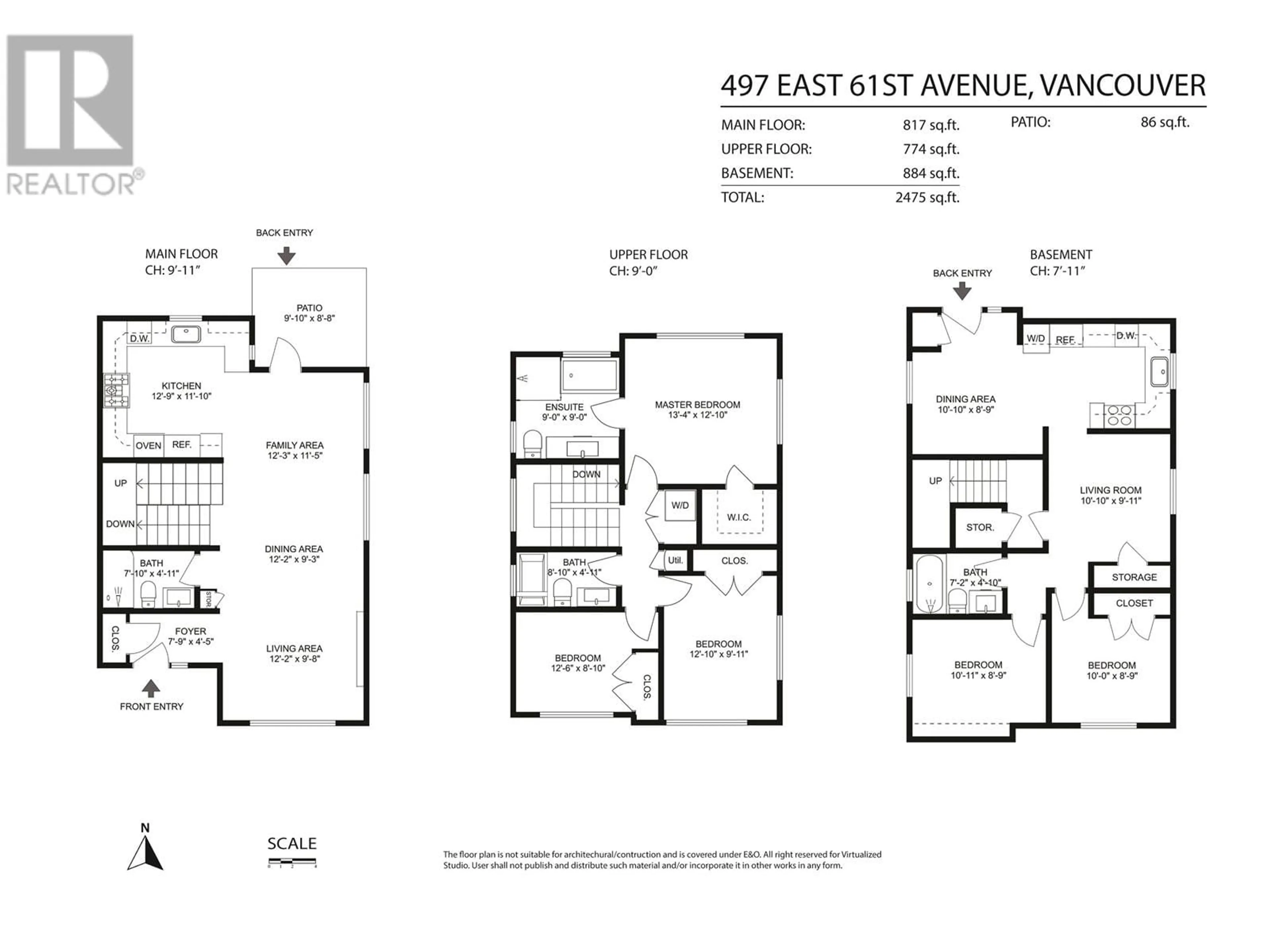 Floor plan for 497 E 61ST AVENUE, Vancouver British Columbia V5X2B7