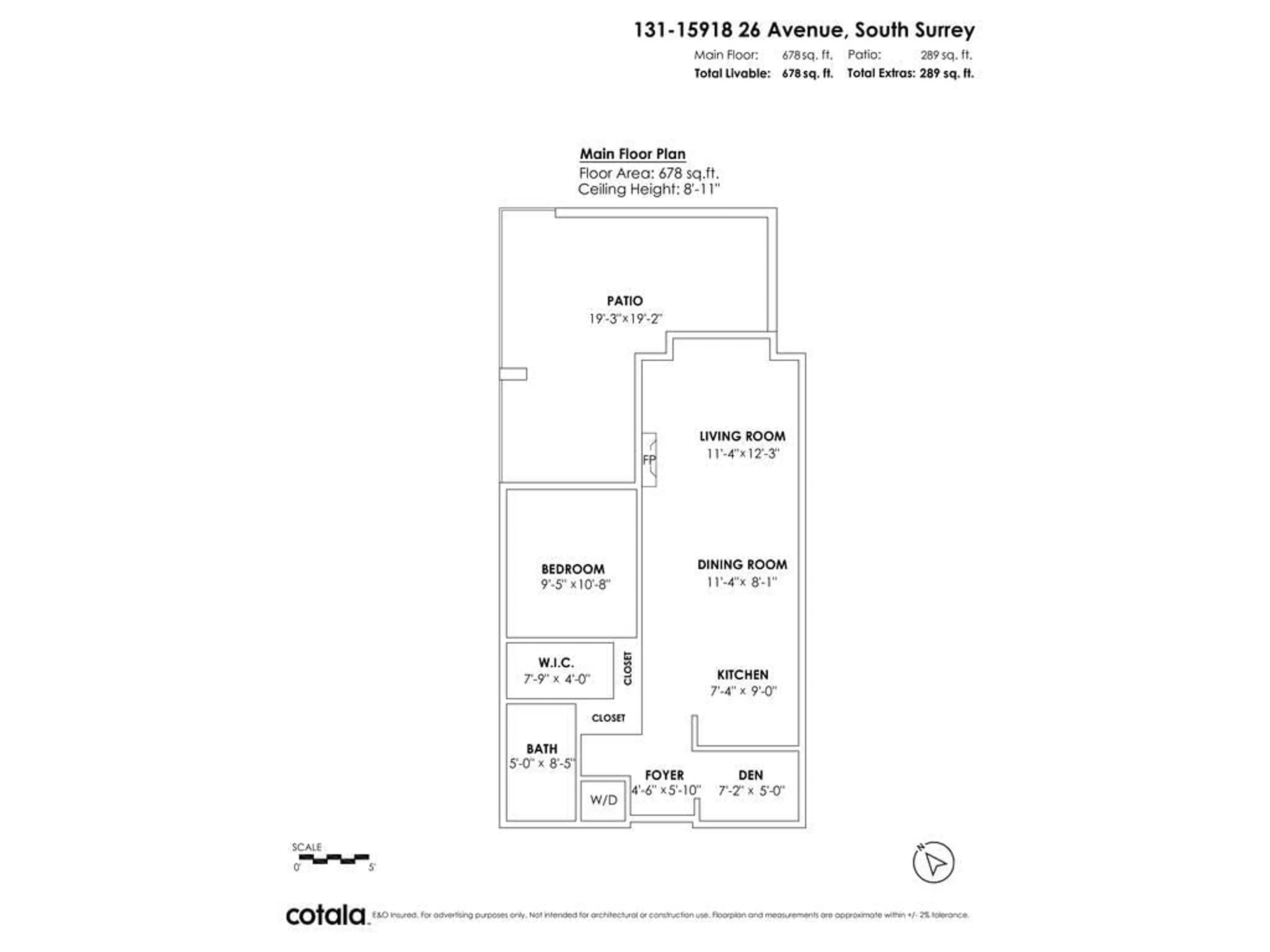 Floor plan for 131 15918 26 AVENUE, Surrey British Columbia V3Z5K3