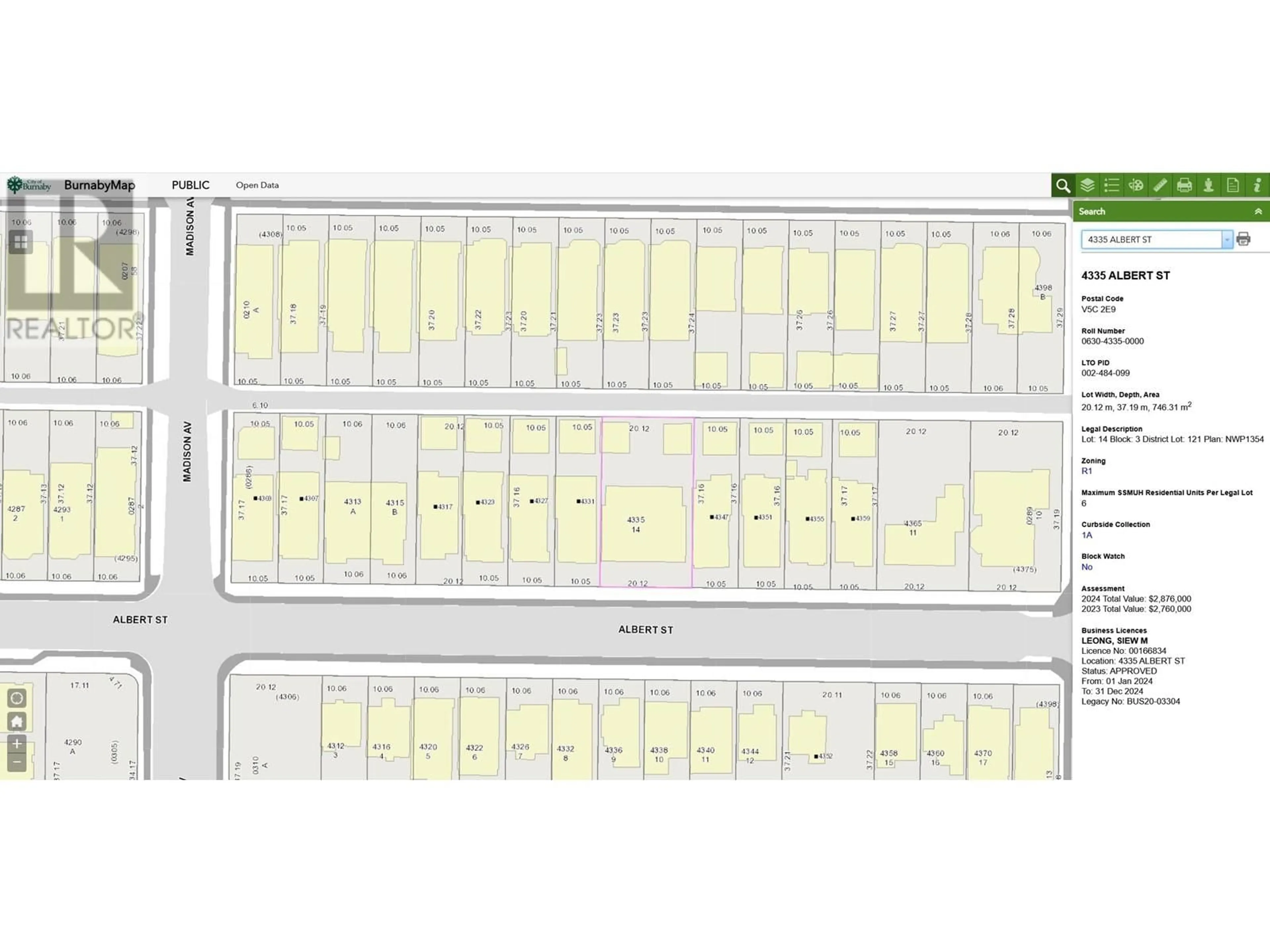 Floor plan for 4335-4337 ALBERT STREET, Burnaby British Columbia V5C2E9