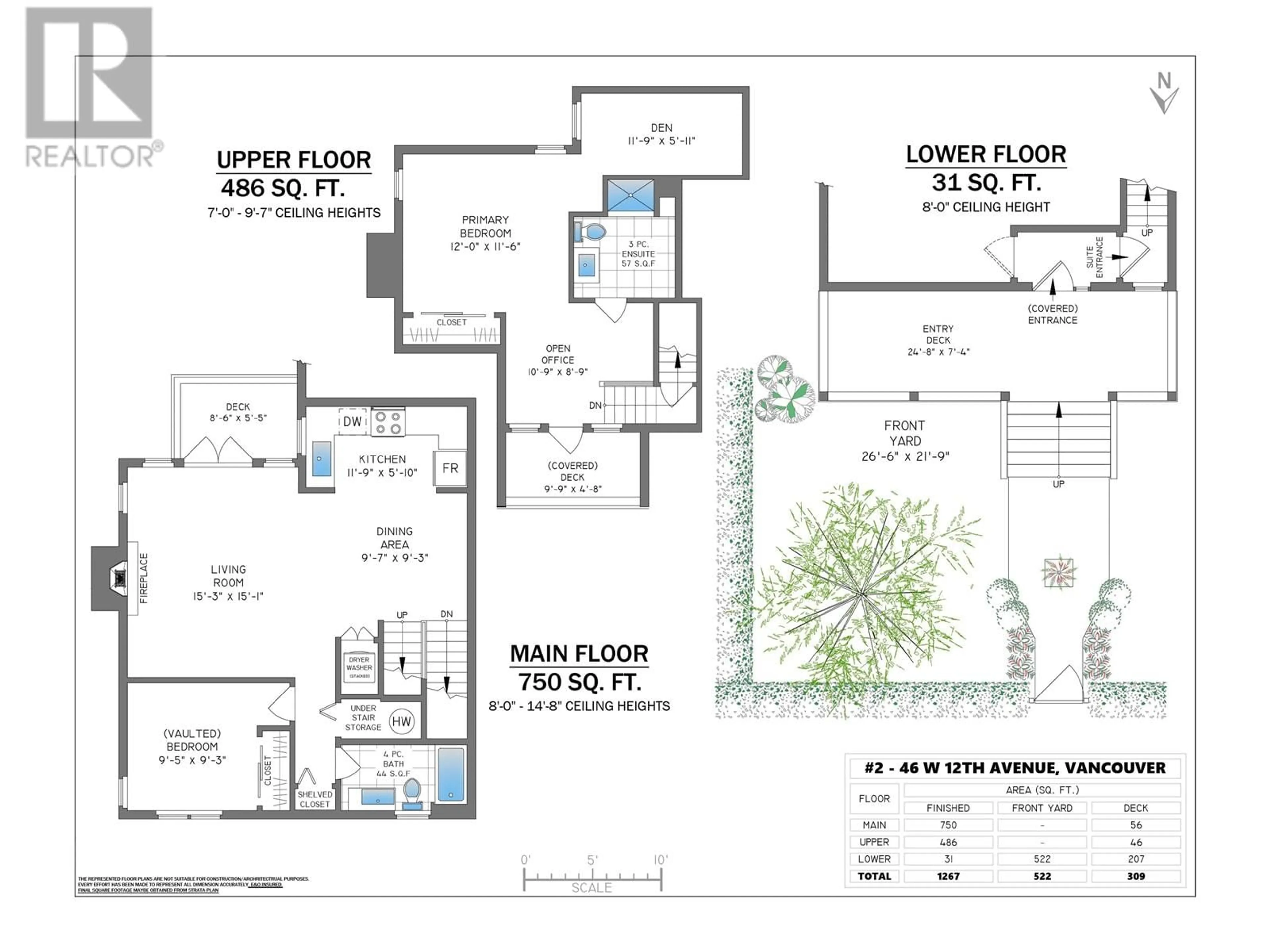 Floor plan for 2 46 W 12TH AVENUE, Vancouver British Columbia V5Y1T5