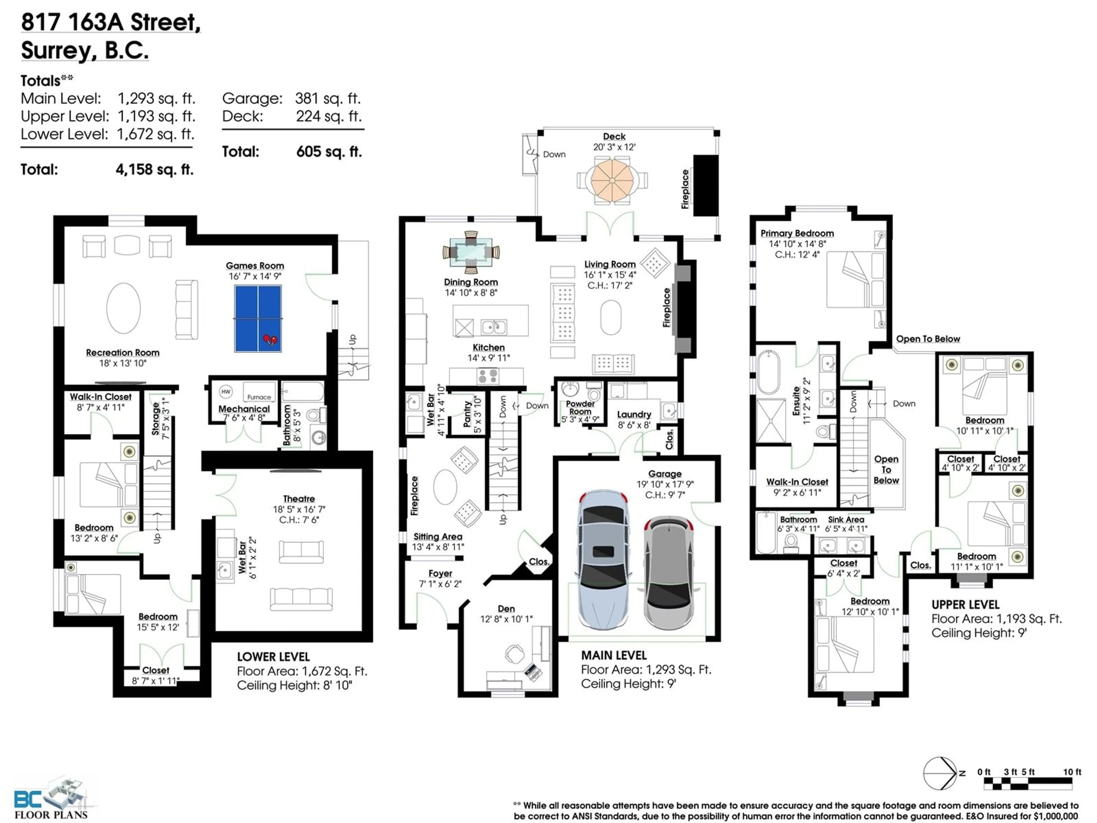 Floor plan for 817 163A STREET, Surrey British Columbia V4A0B3