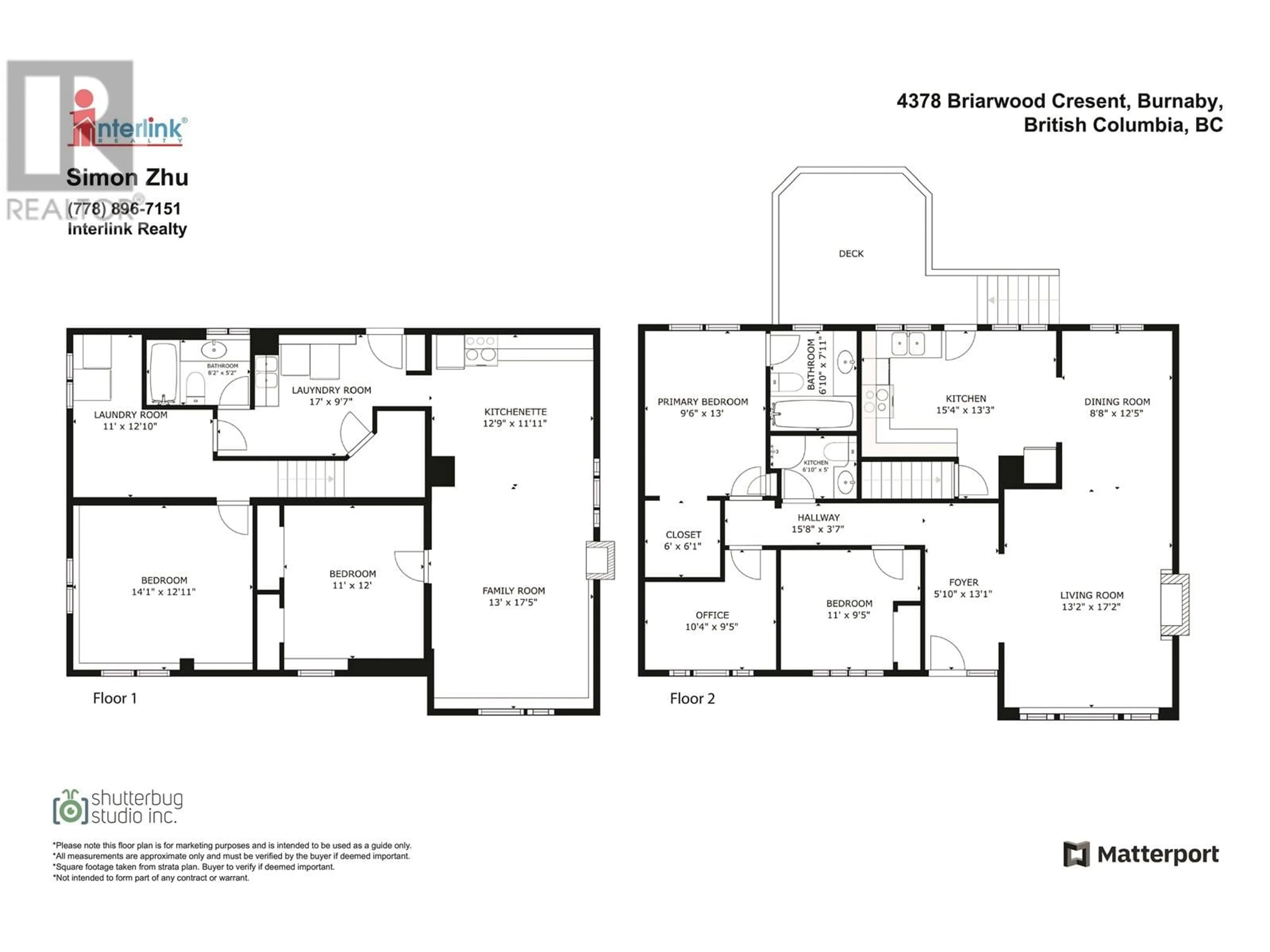 Floor plan for 4378 BRIARWOOD CRESCENT, Burnaby British Columbia V5G2M6