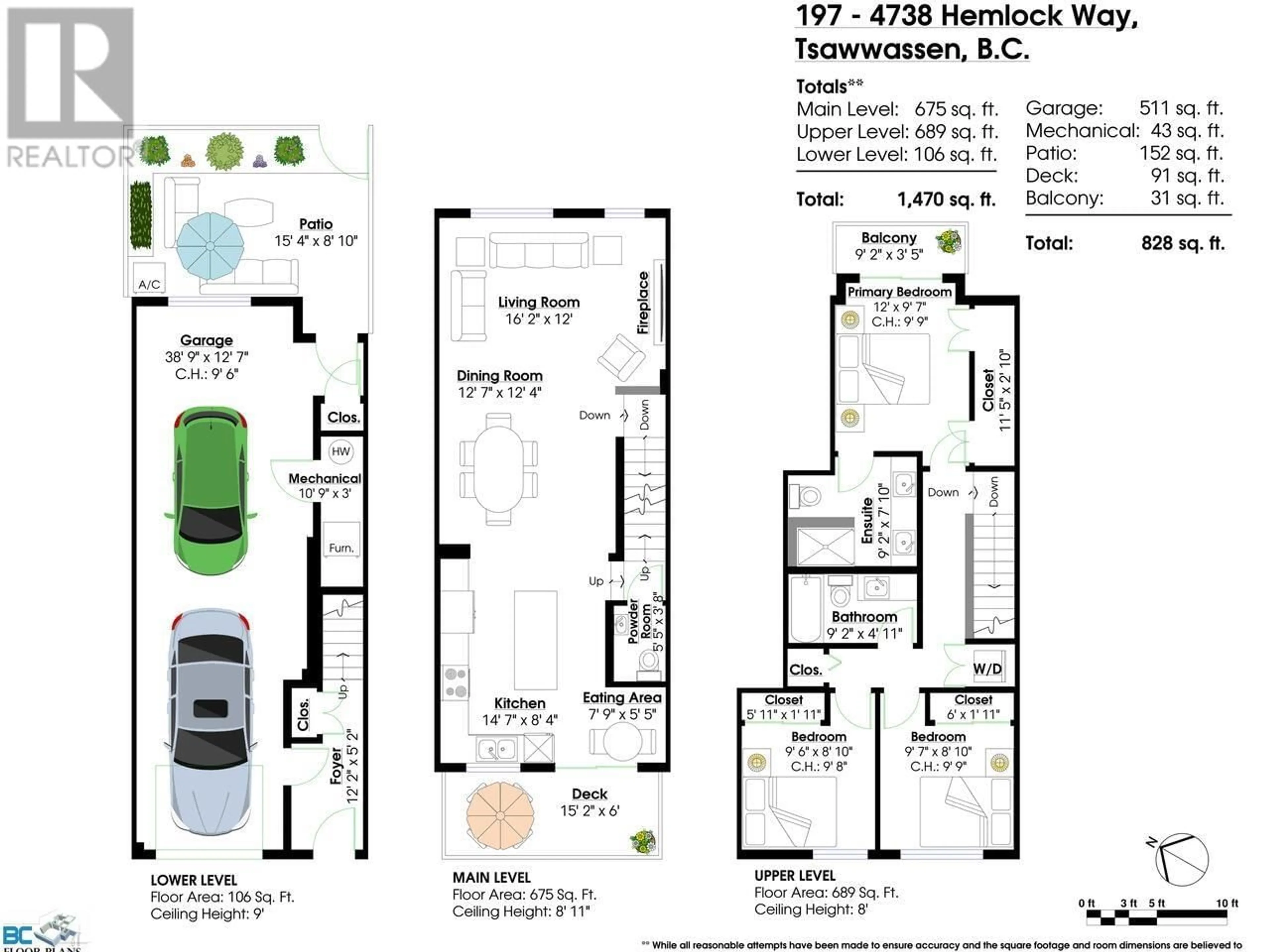 Floor plan for 197 4738 HEMLOCK WAY, Tsawwassen British Columbia V4M0E3