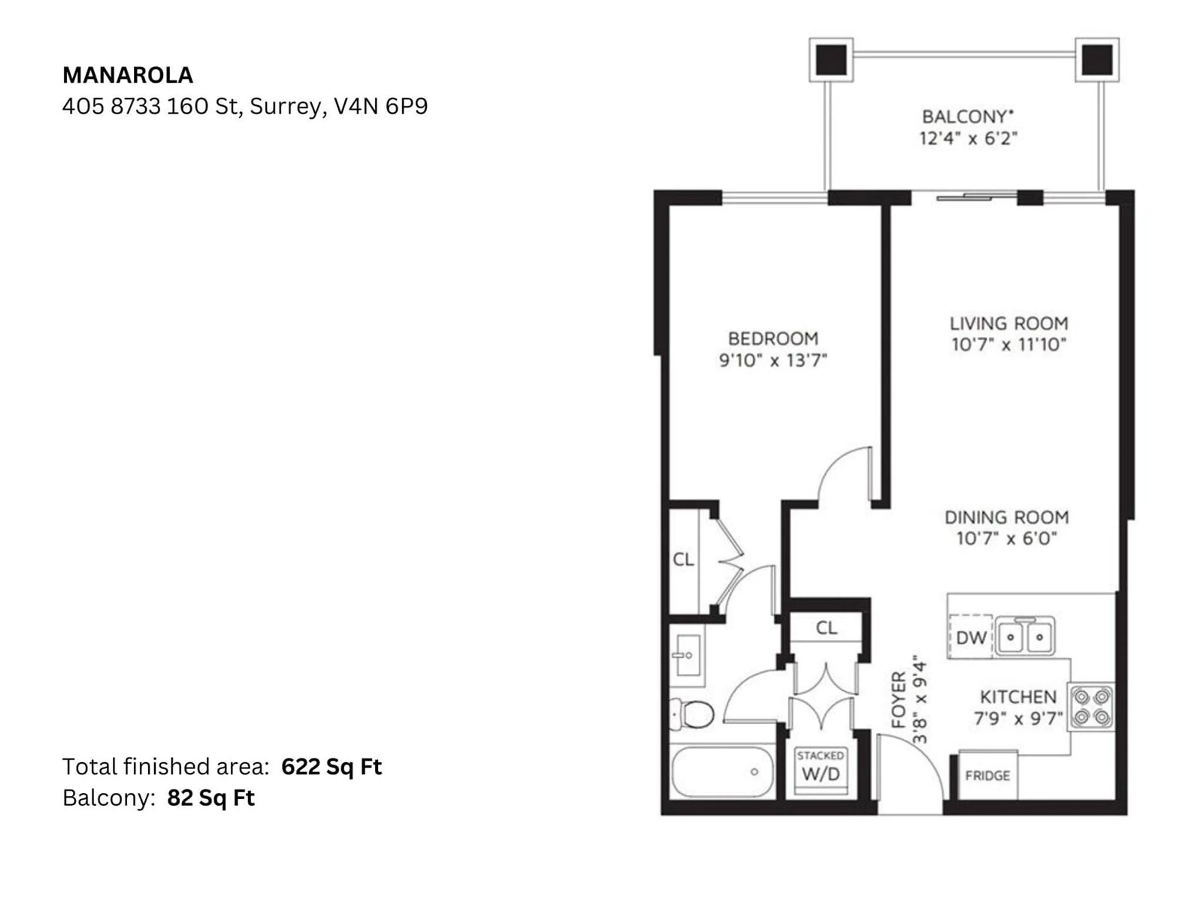 Floor plan for 405 8733 160 STREET, Surrey British Columbia V4N6P9