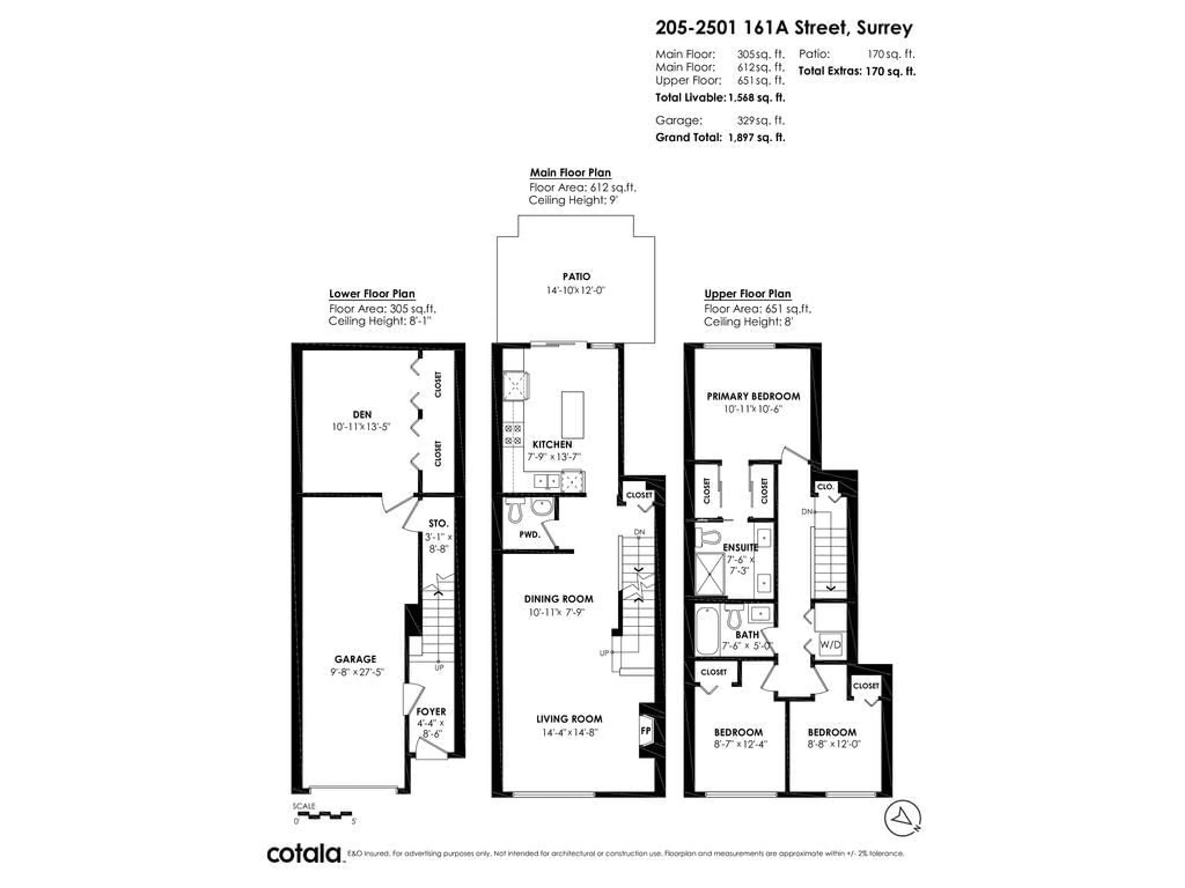 Floor plan for 205 2501 161A STREET, Surrey British Columbia V3Z7Y6